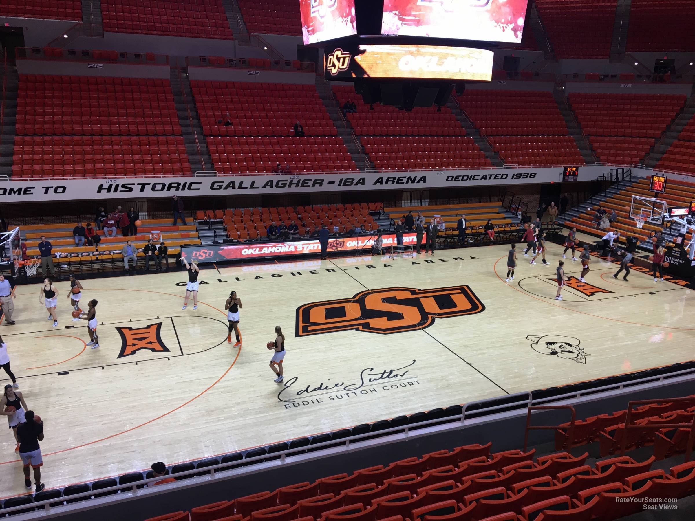 section 204, row 8 seat view  - gallagher-iba arena