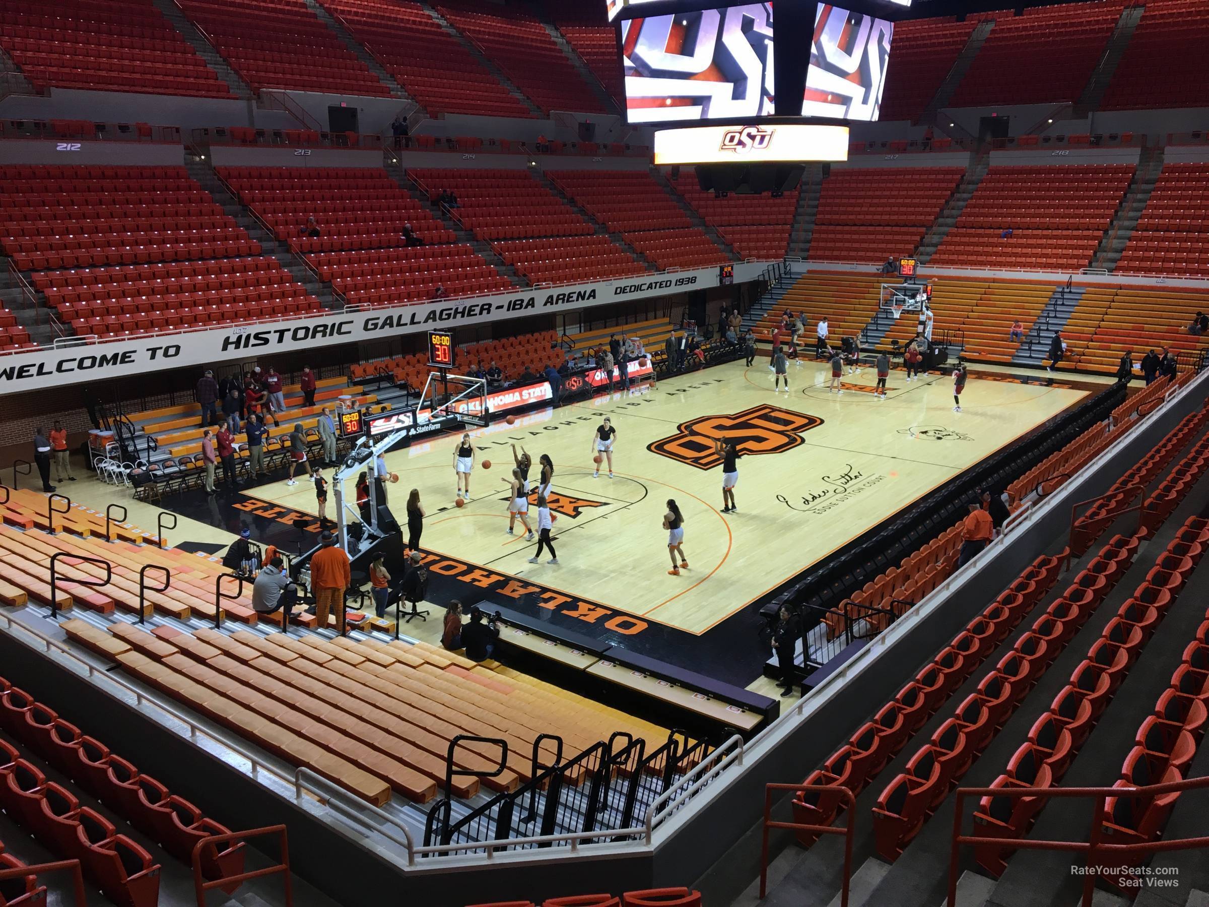 section 206, row 8 seat view  - gallagher-iba arena