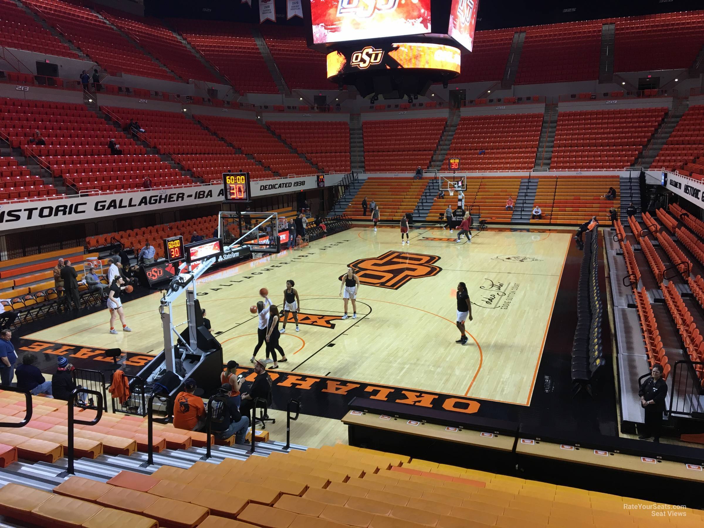 section 207, row 3 seat view  - gallagher-iba arena