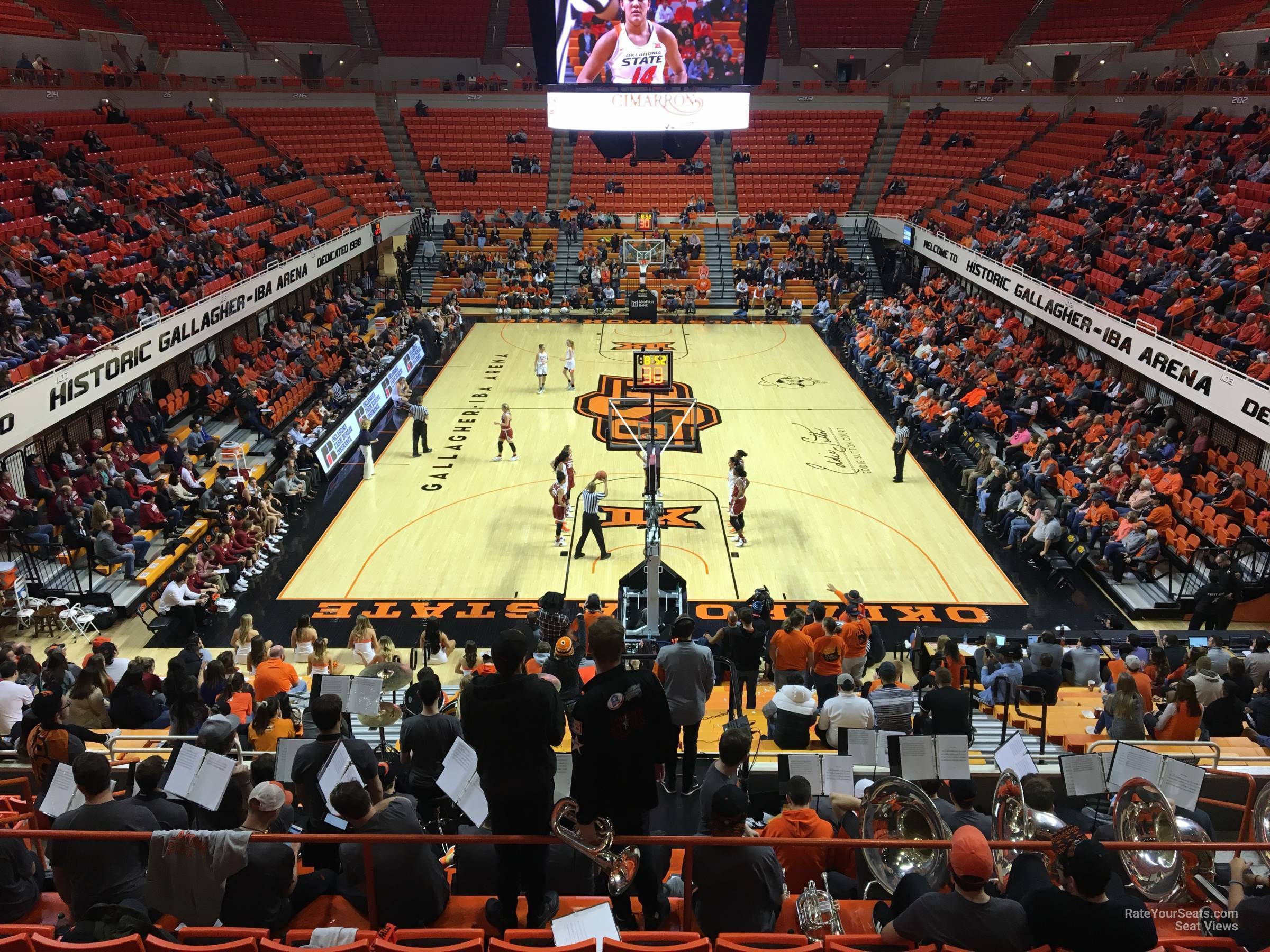 section 208, row 13 seat view  - gallagher-iba arena
