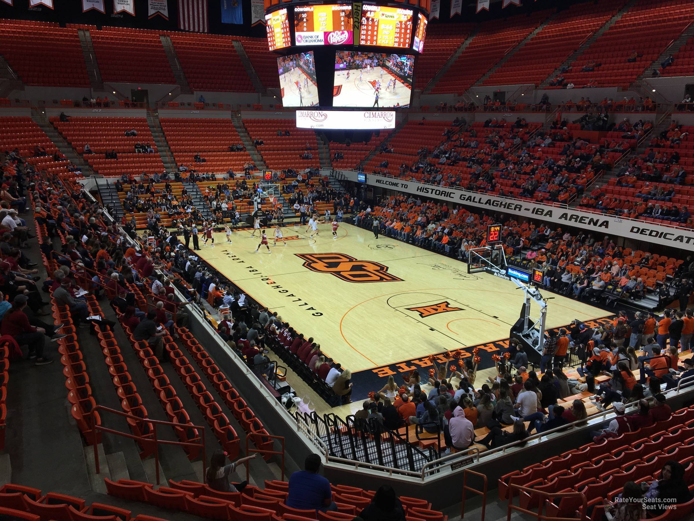 section 210, row 13 seat view  - gallagher-iba arena