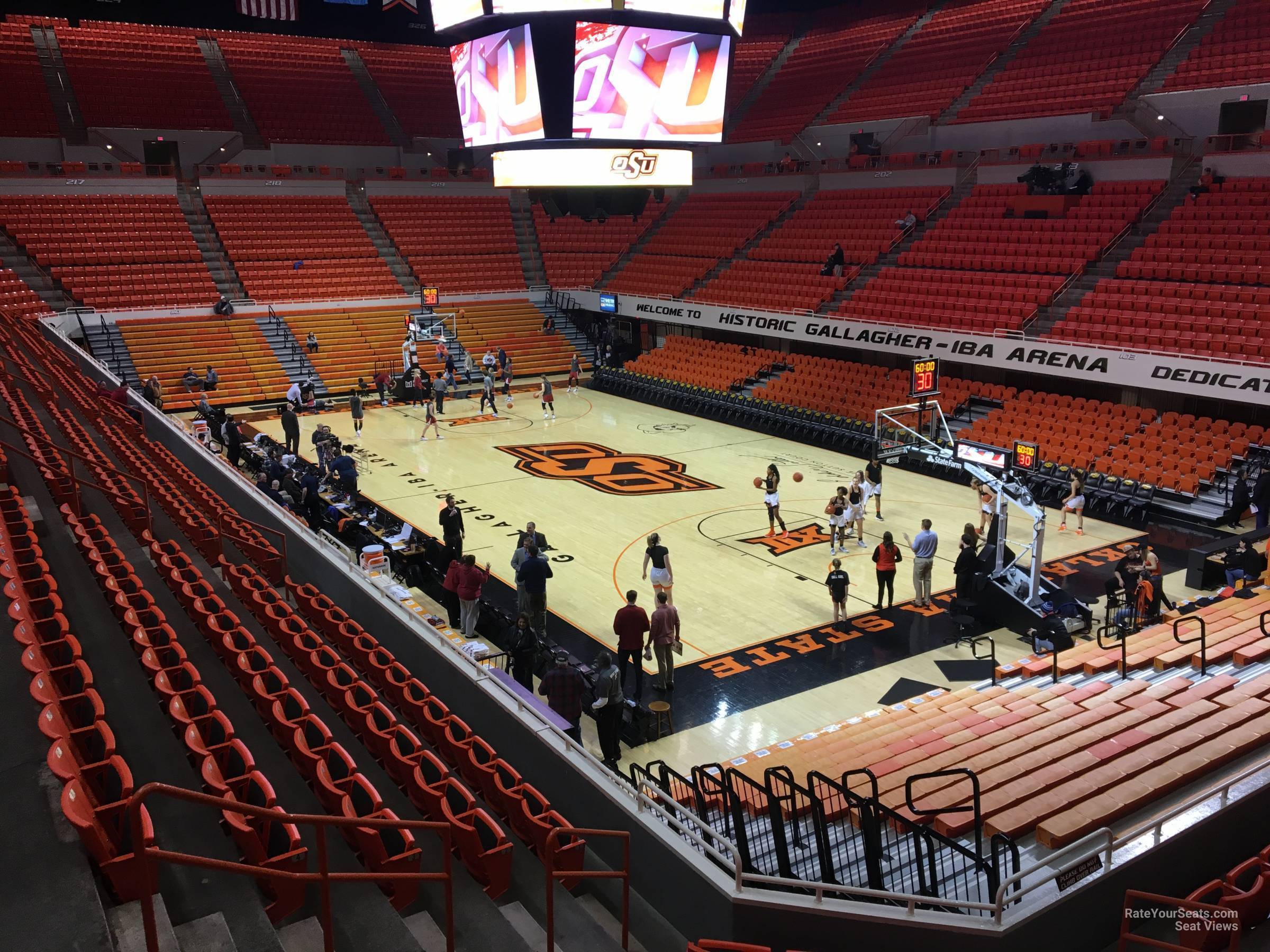 section 210, row 8 seat view  - gallagher-iba arena
