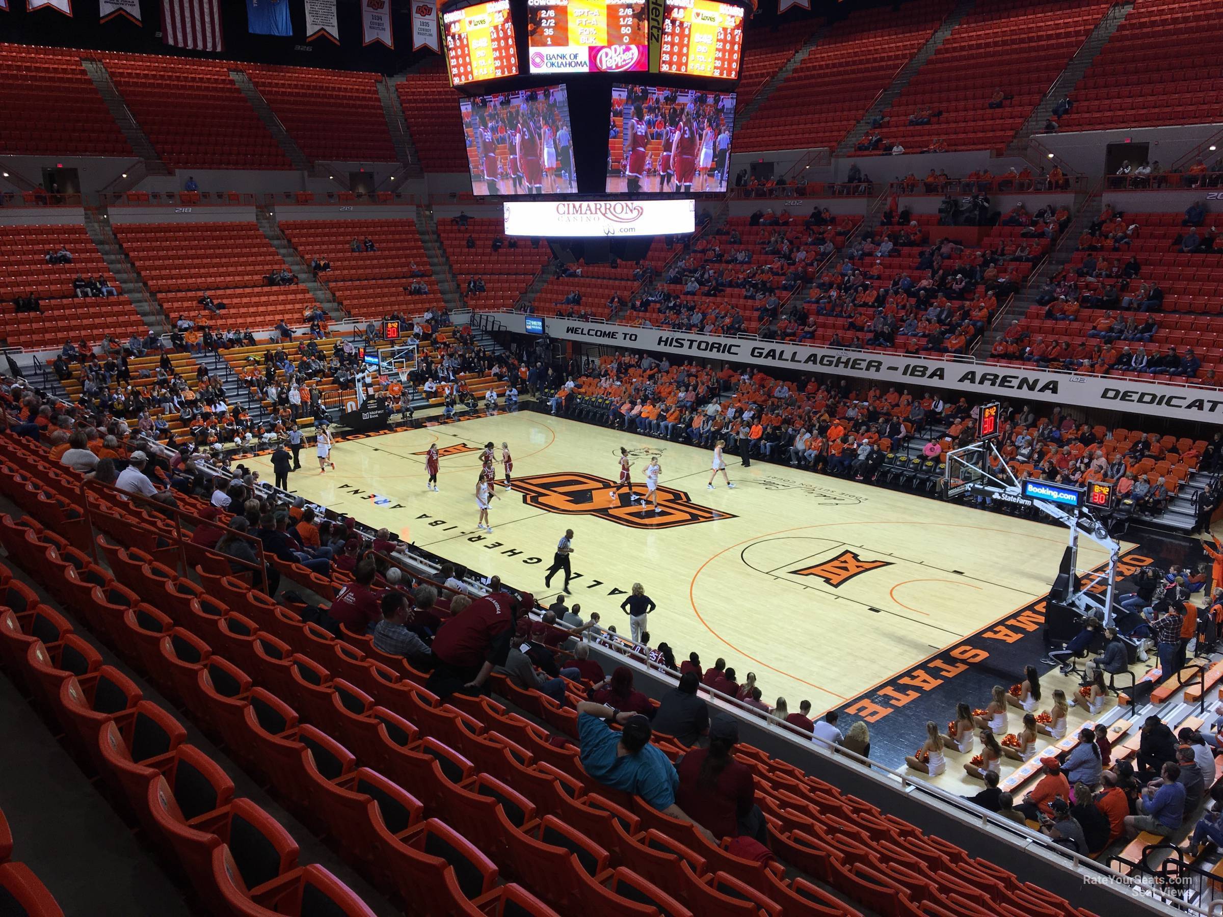 section 211, row 13 seat view  - gallagher-iba arena