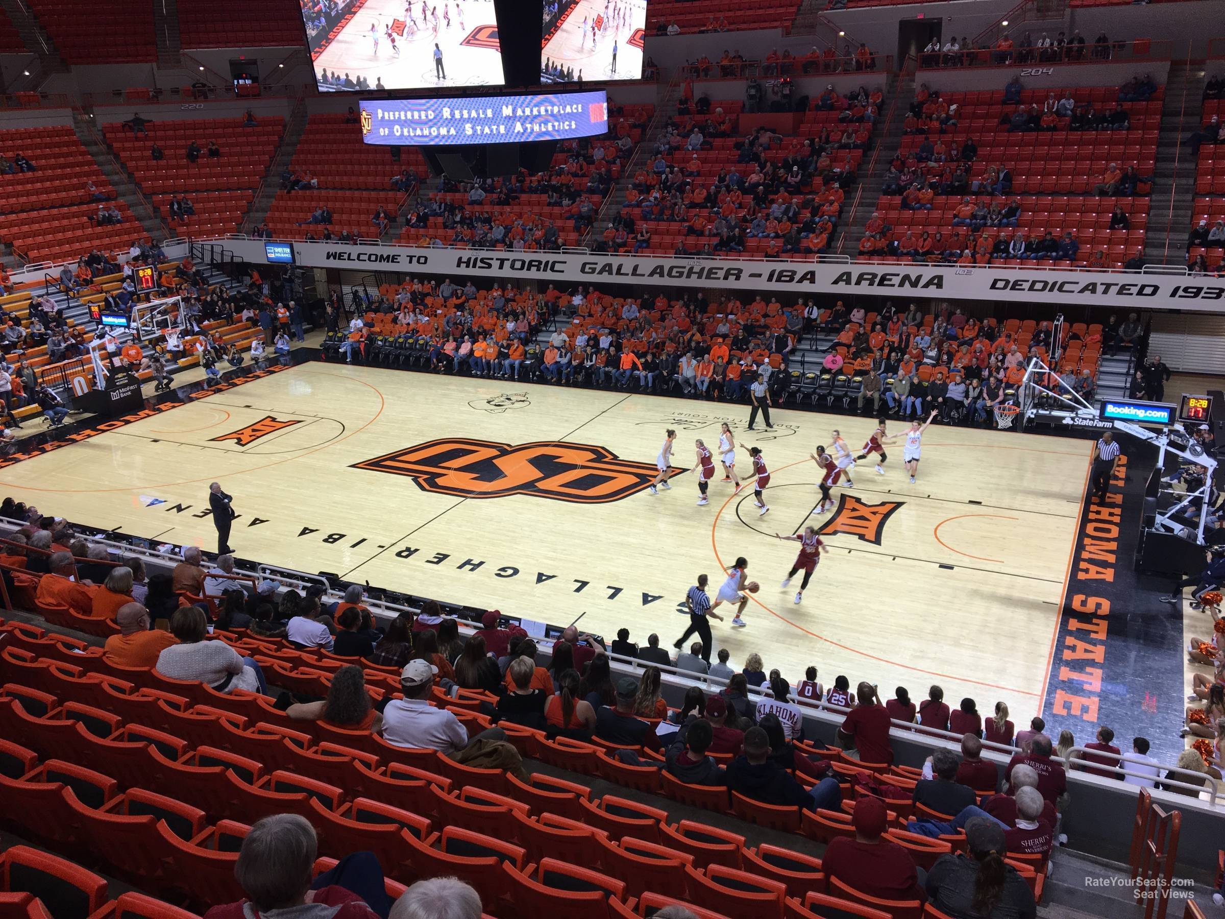 section 212, row 13 seat view  - gallagher-iba arena