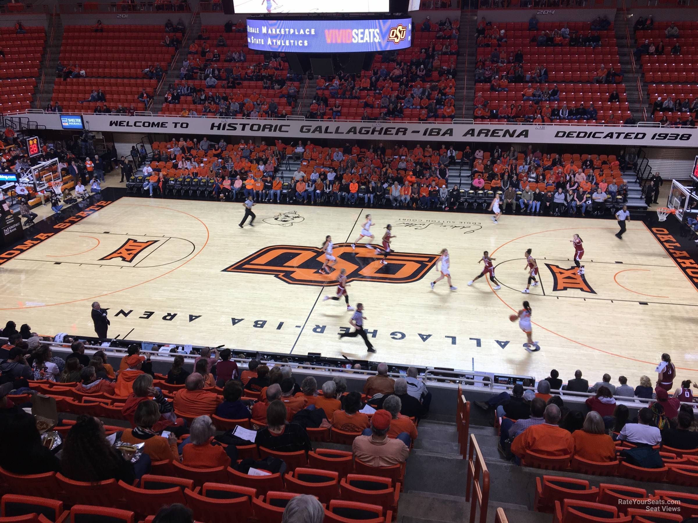 section 213, row 13 seat view  - gallagher-iba arena