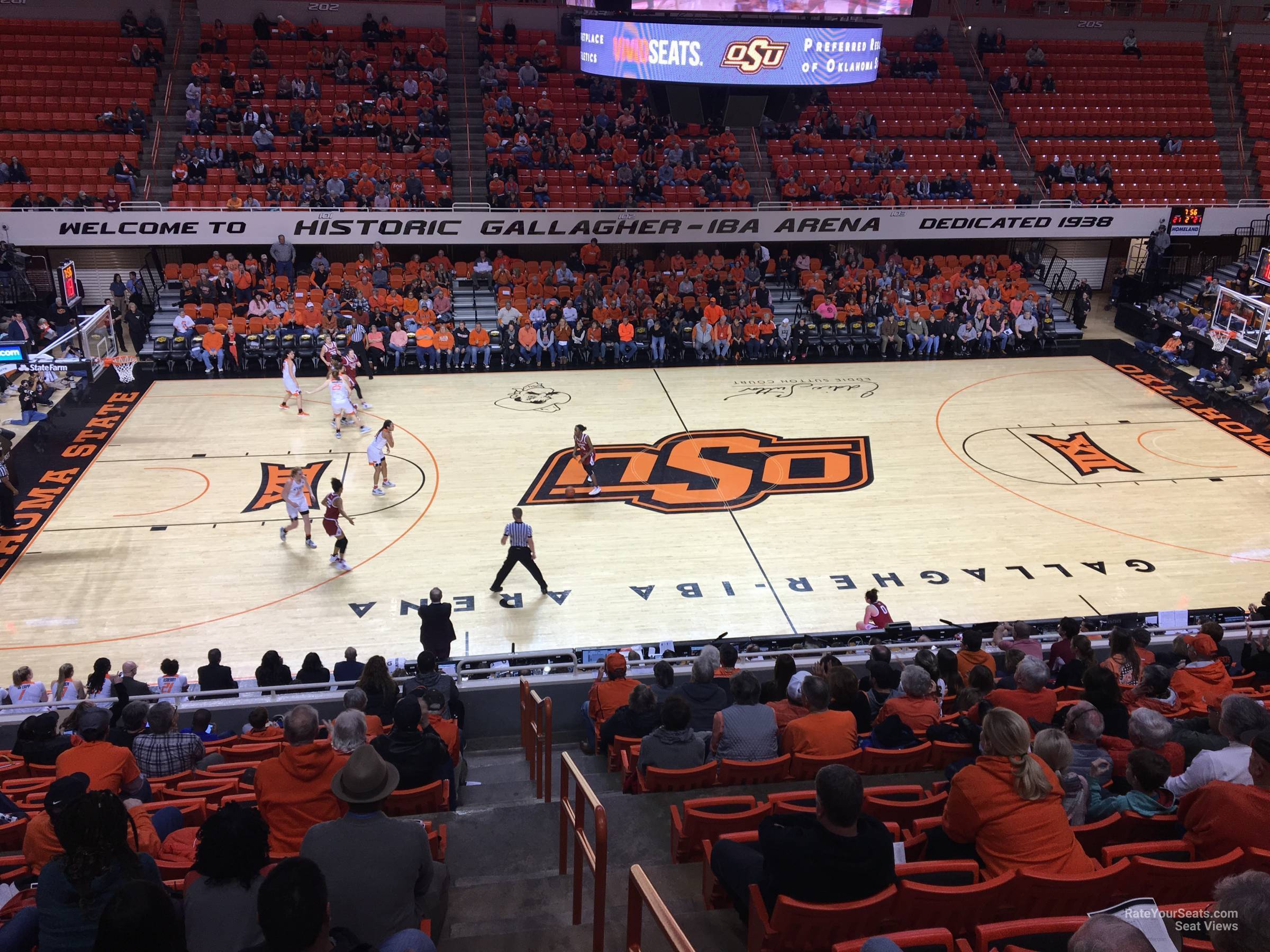 section 214, row 13 seat view  - gallagher-iba arena
