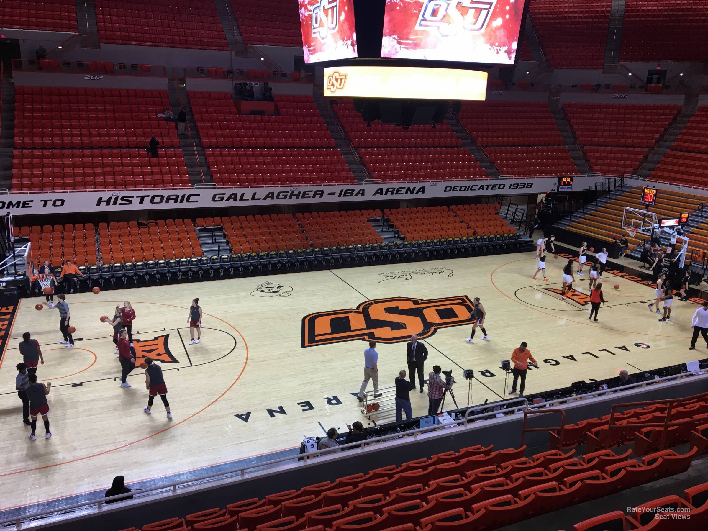 section 214, row 8 seat view  - gallagher-iba arena