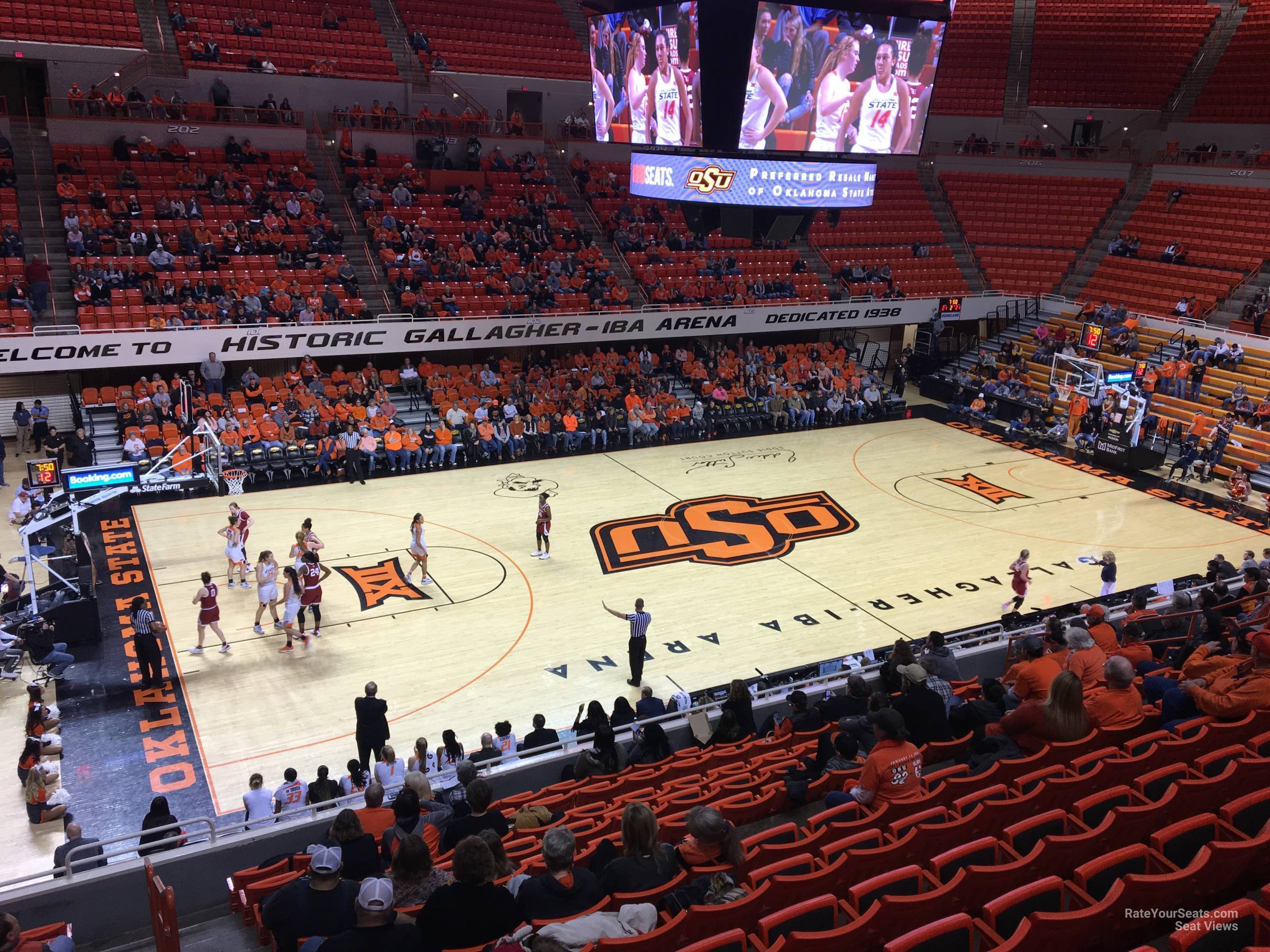 section 215, row 13 seat view  - gallagher-iba arena