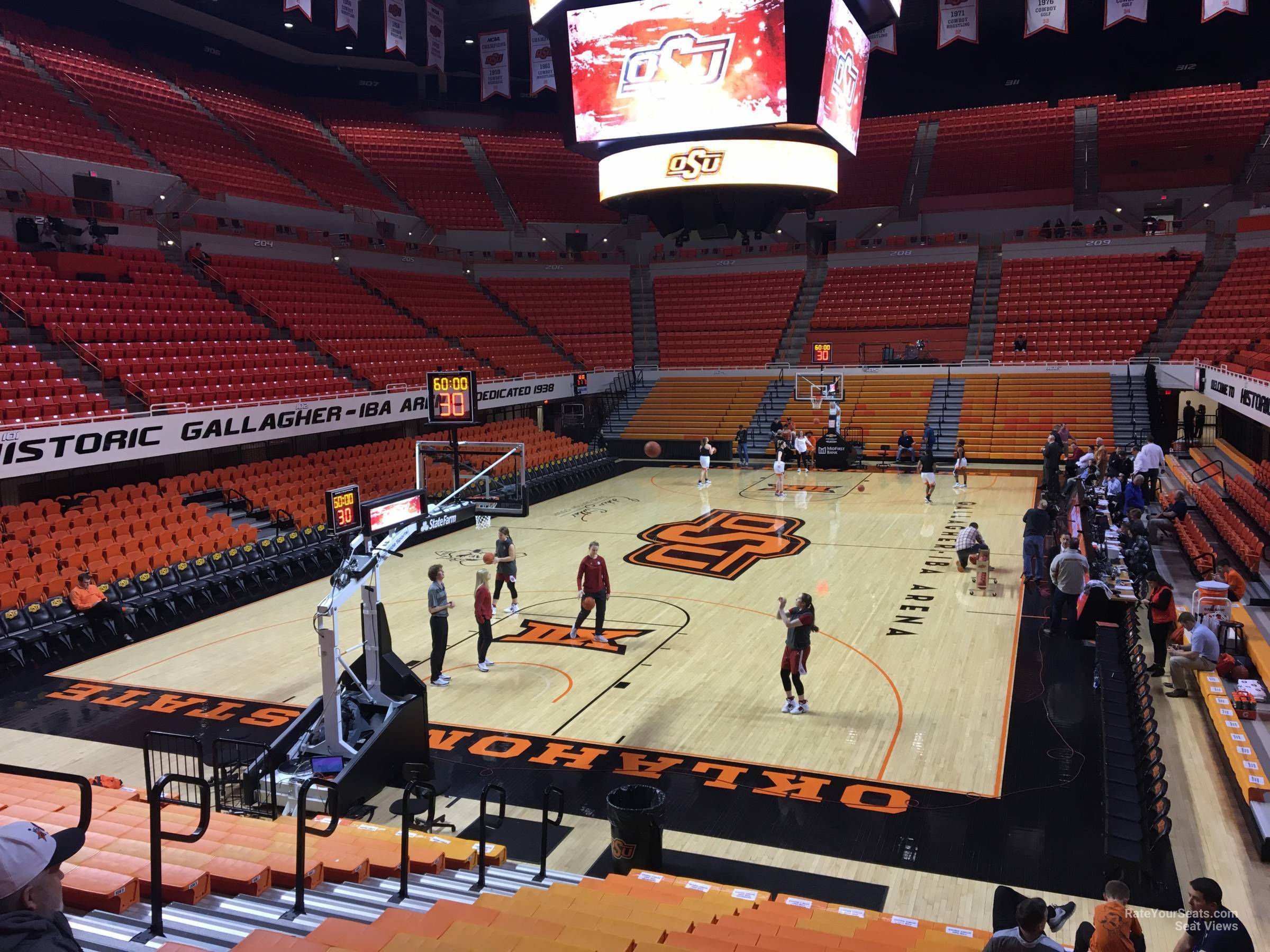 section 217, row 3 seat view - gallagher-iba arena