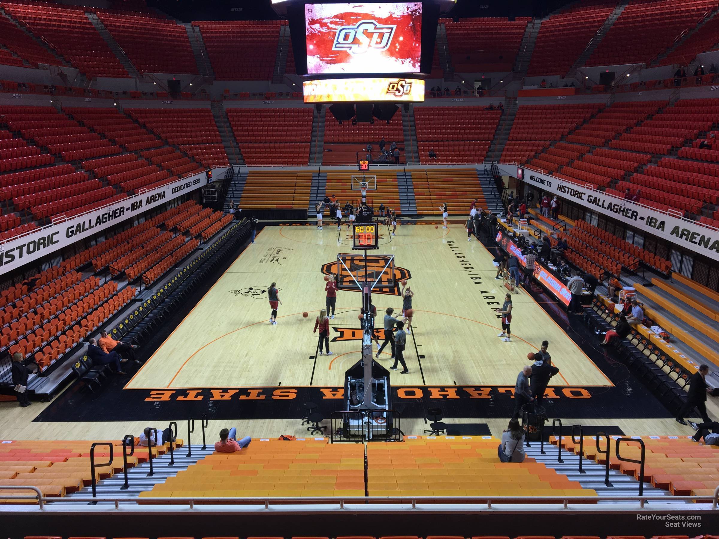 section 218, row 8 seat view  - gallagher-iba arena