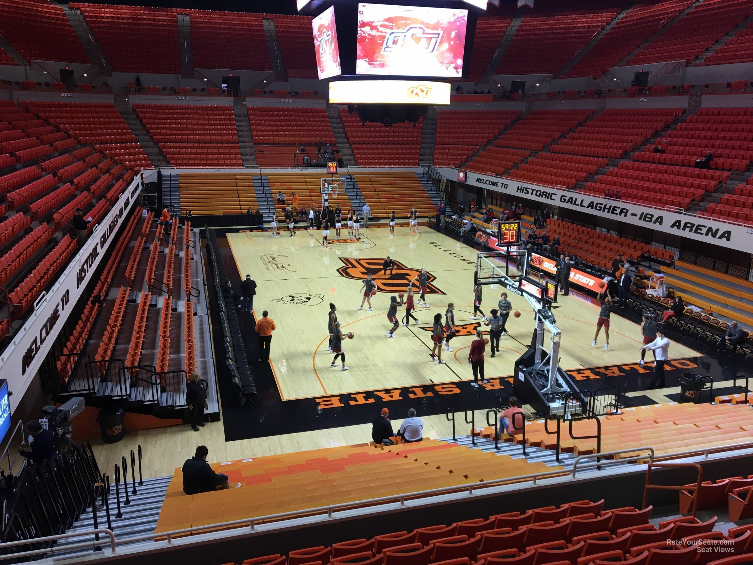 section 219, row 8 seat view  - gallagher-iba arena