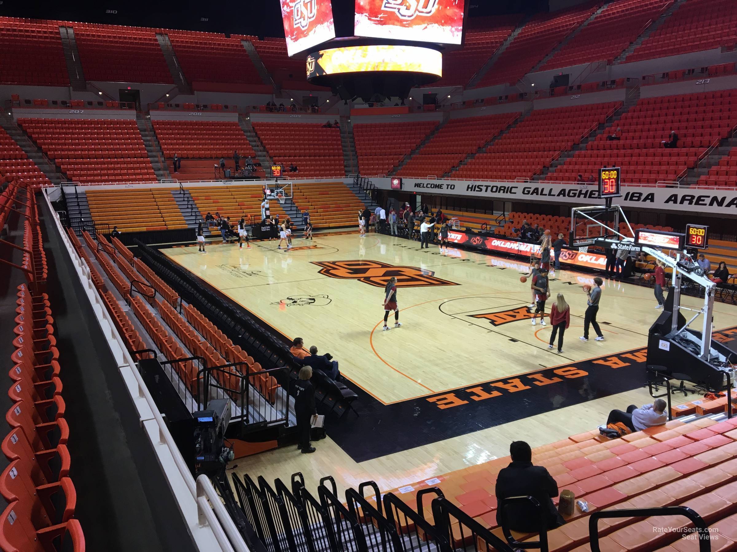 section 220, row 3 seat view  - gallagher-iba arena