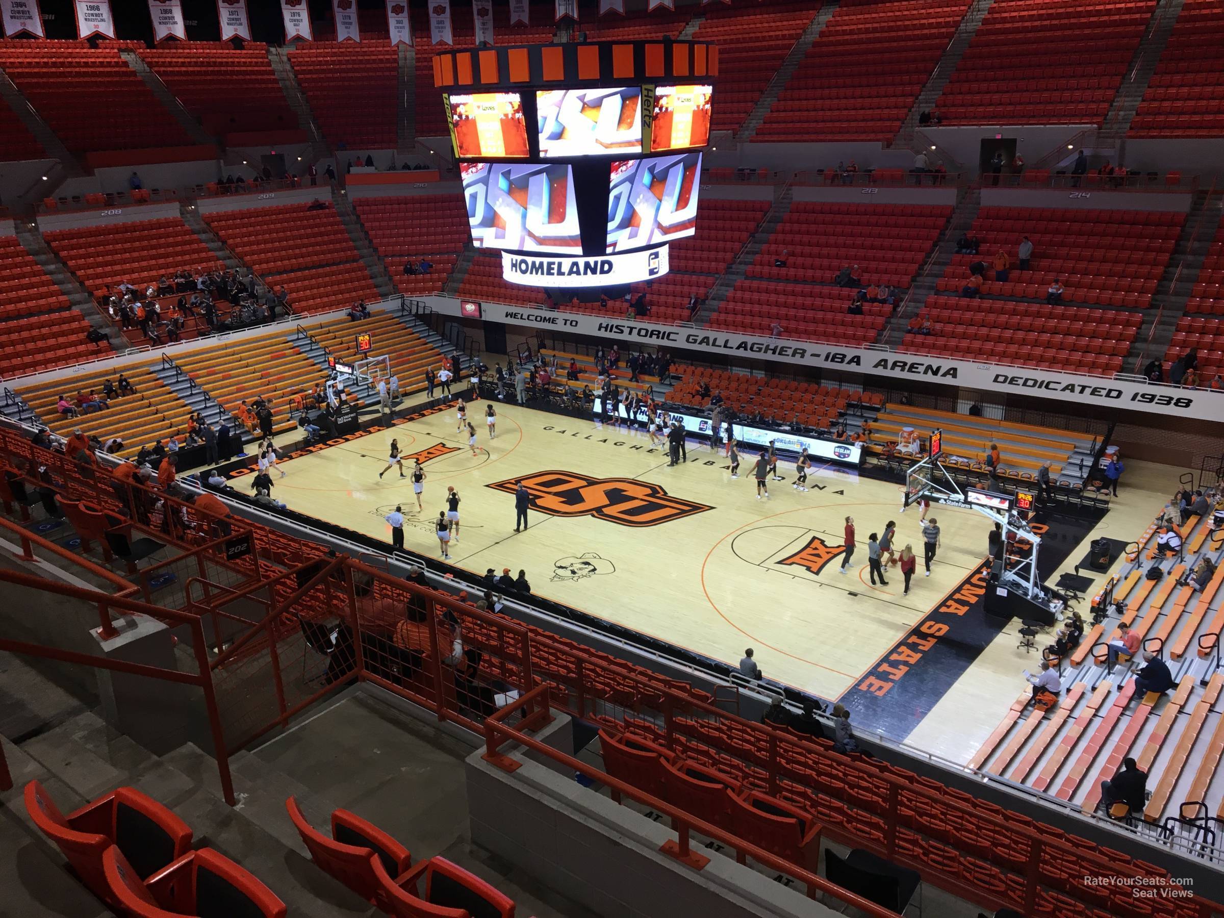 section 301, row 5 seat view  - gallagher-iba arena