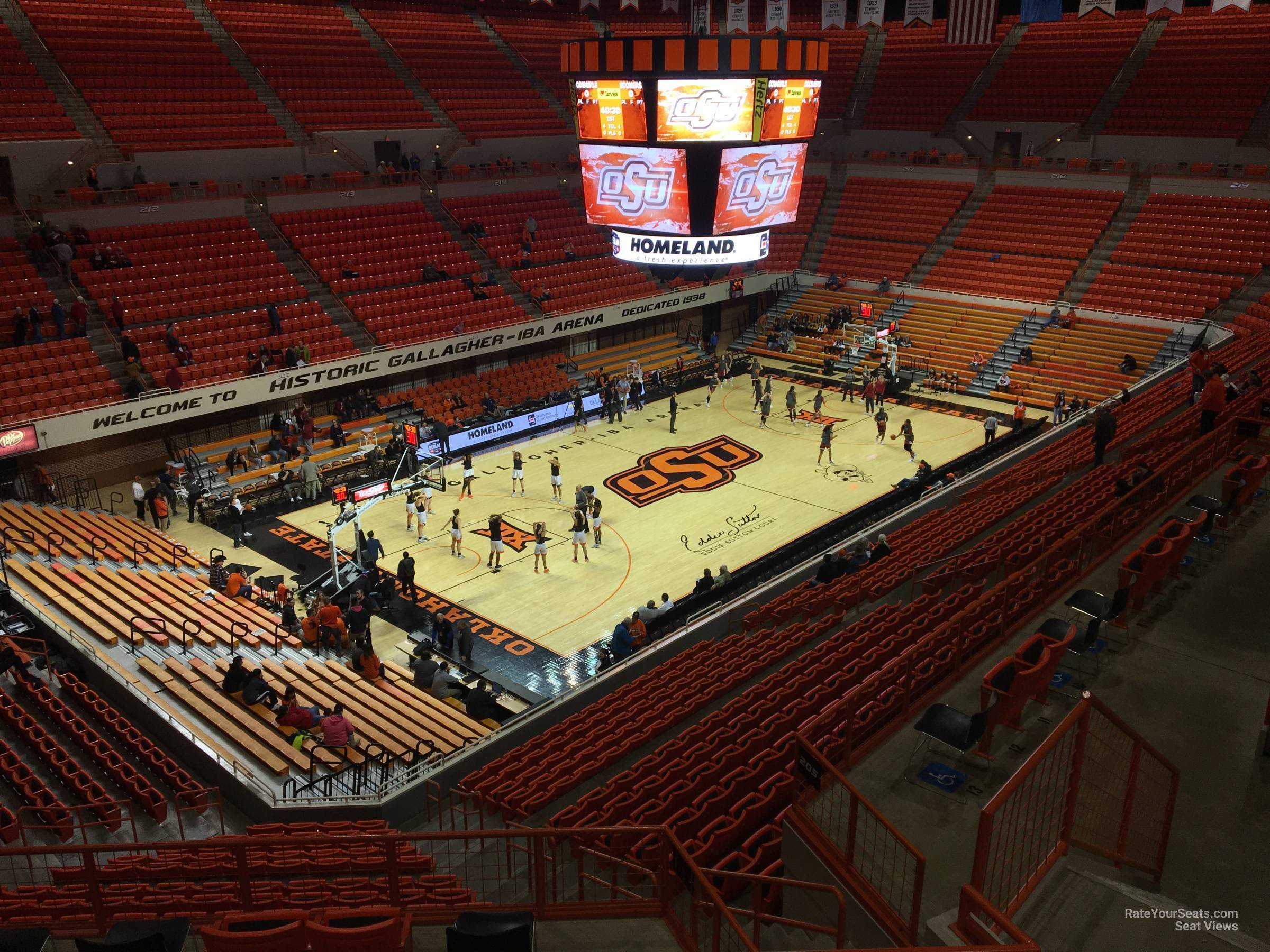 section 307, row 5 seat view  - gallagher-iba arena