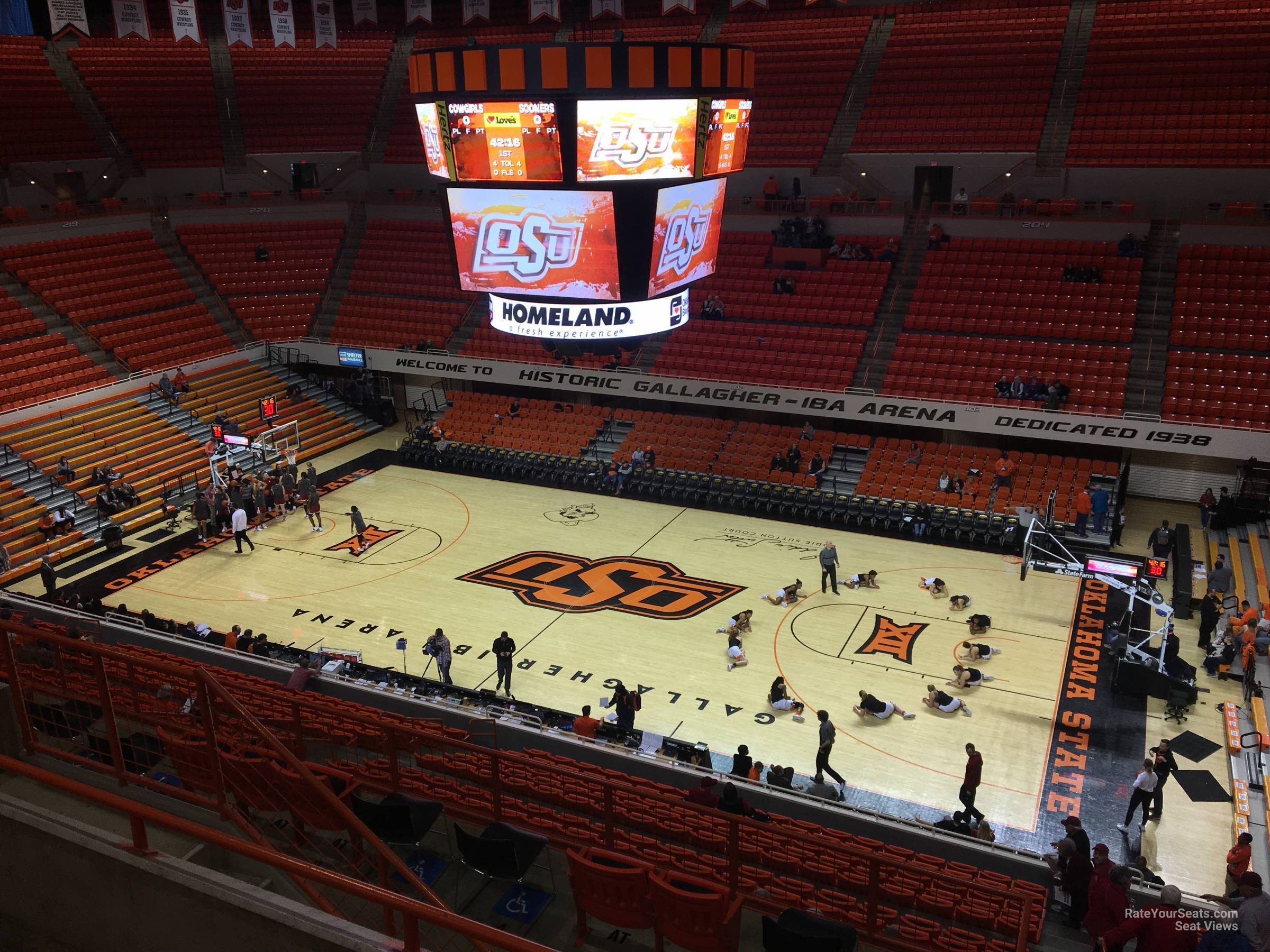 section 316, row 5 seat view  - gallagher-iba arena