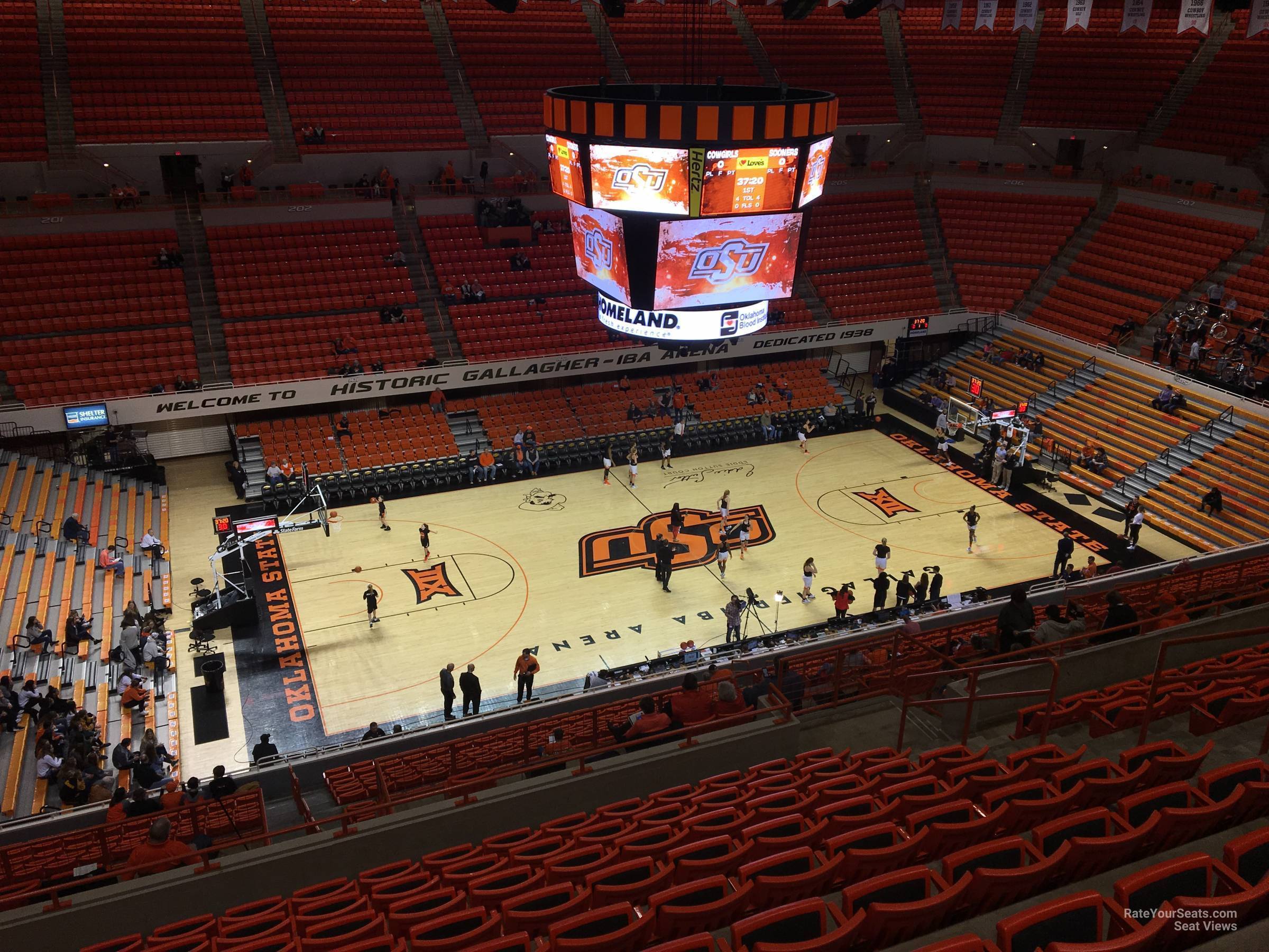 section 319, row 10 seat view  - gallagher-iba arena