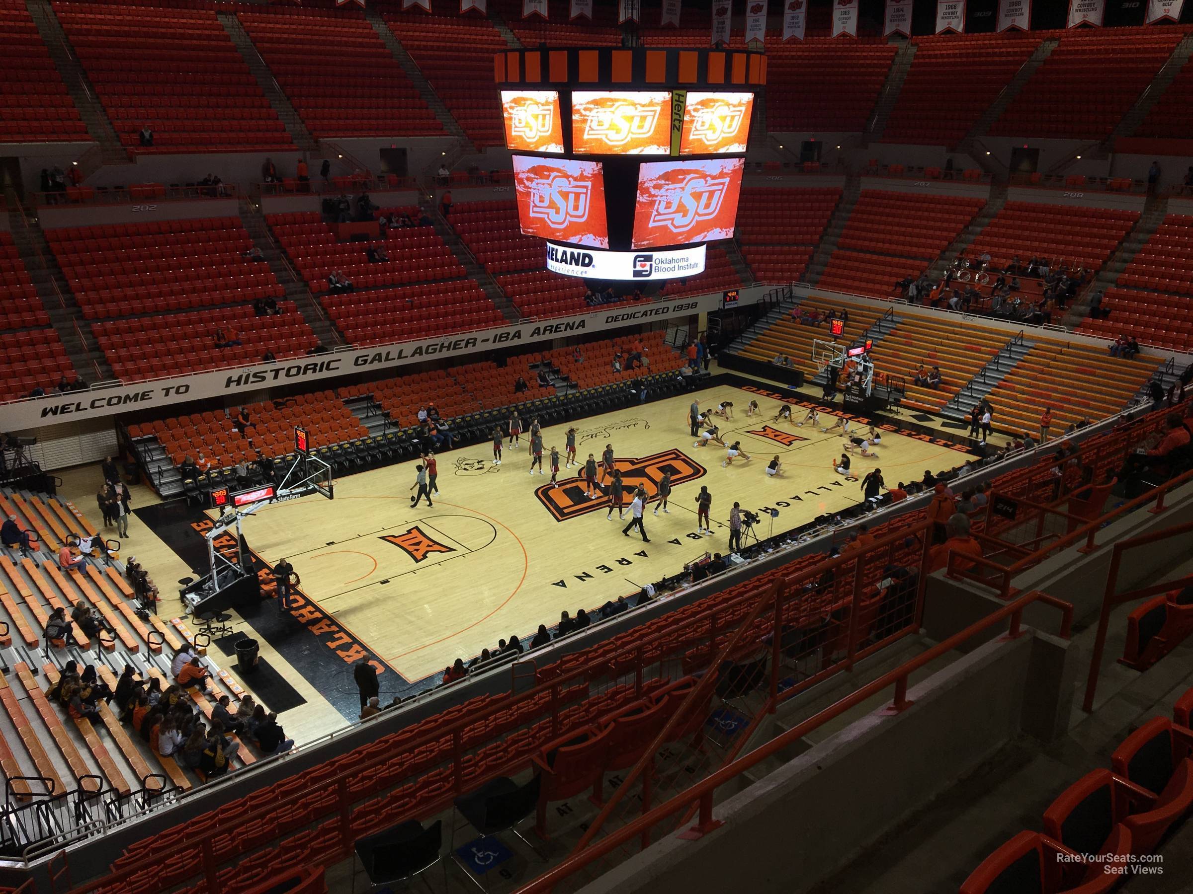 section 320, row 5 seat view - gallagher-iba arena
