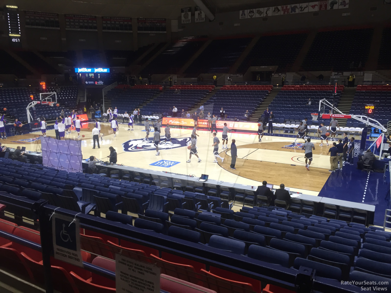 section 107 seat view  - gampel pavilion