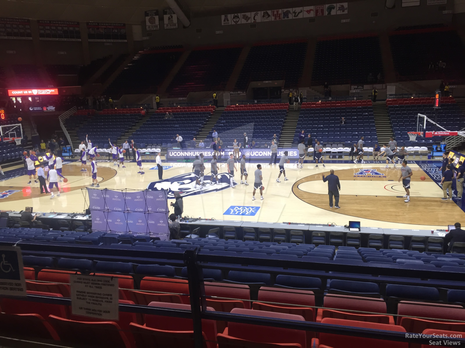 section 108 seat view  - gampel pavilion