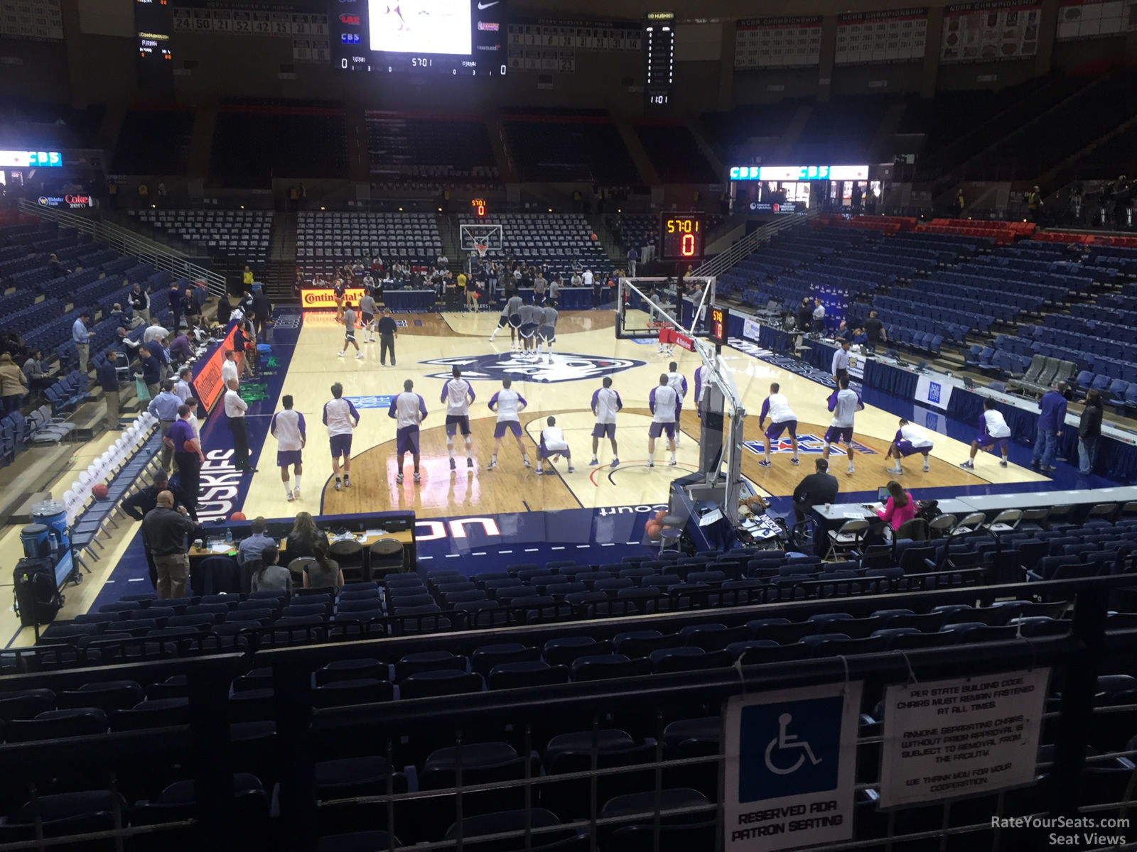 section 116 seat view  - gampel pavilion