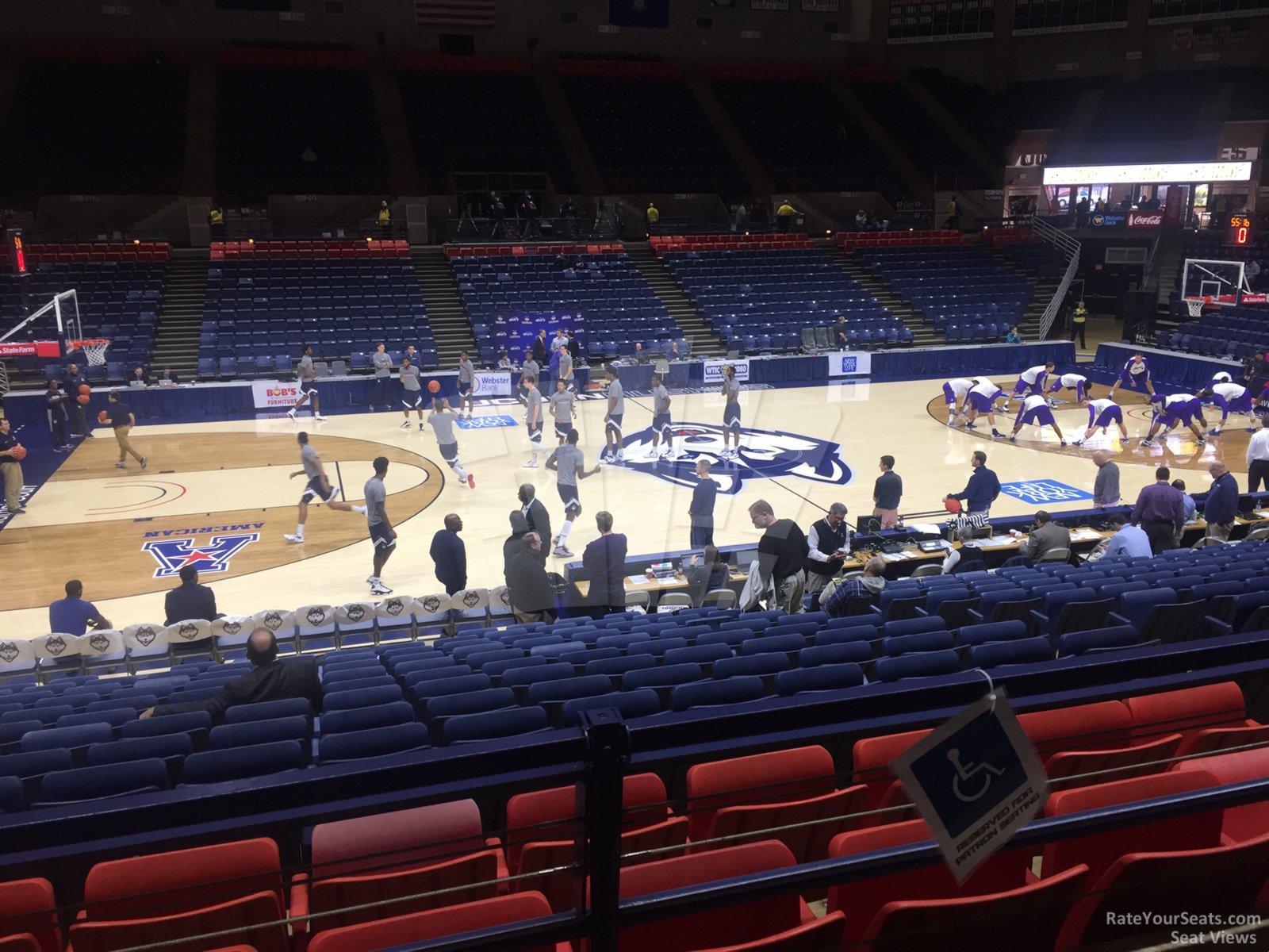 section 122 seat view  - gampel pavilion