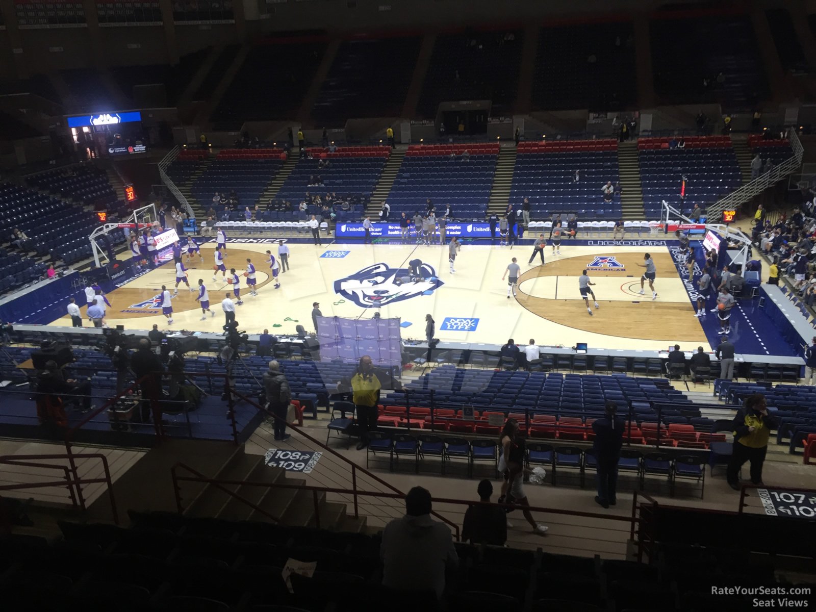 section 208, row 9 seat view  - gampel pavilion