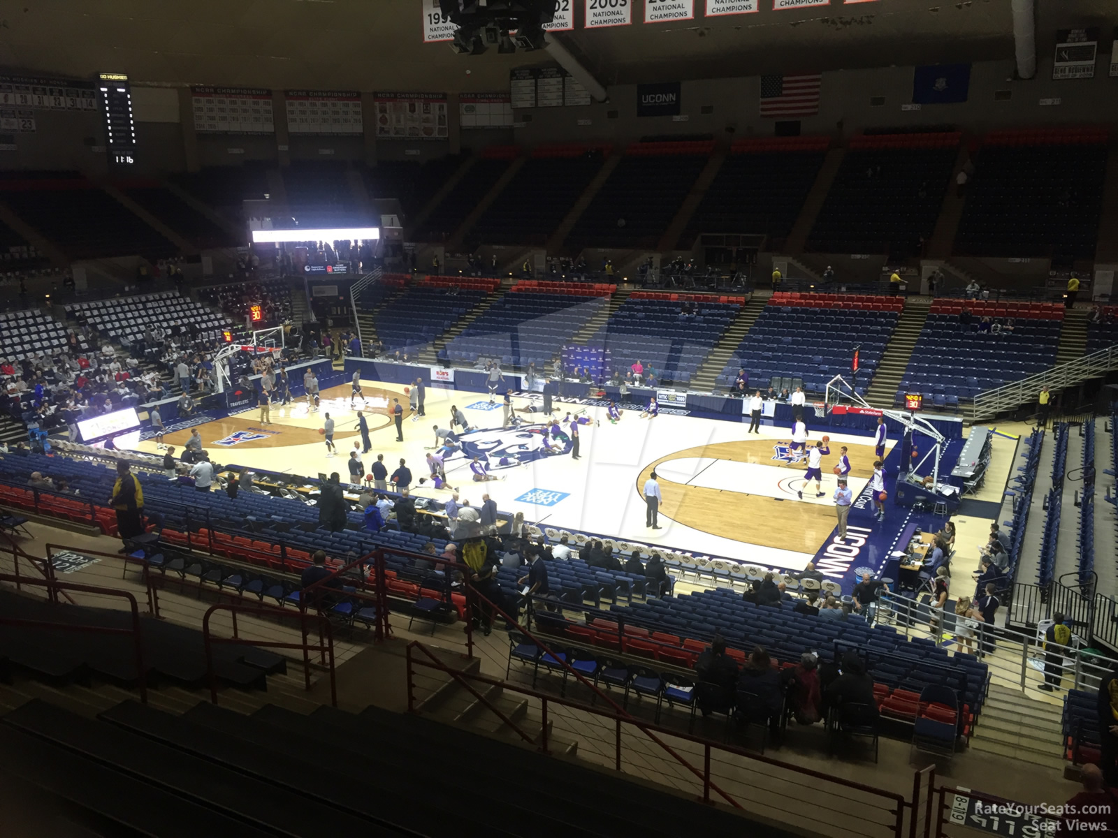 section 218, row n seat view  - gampel pavilion