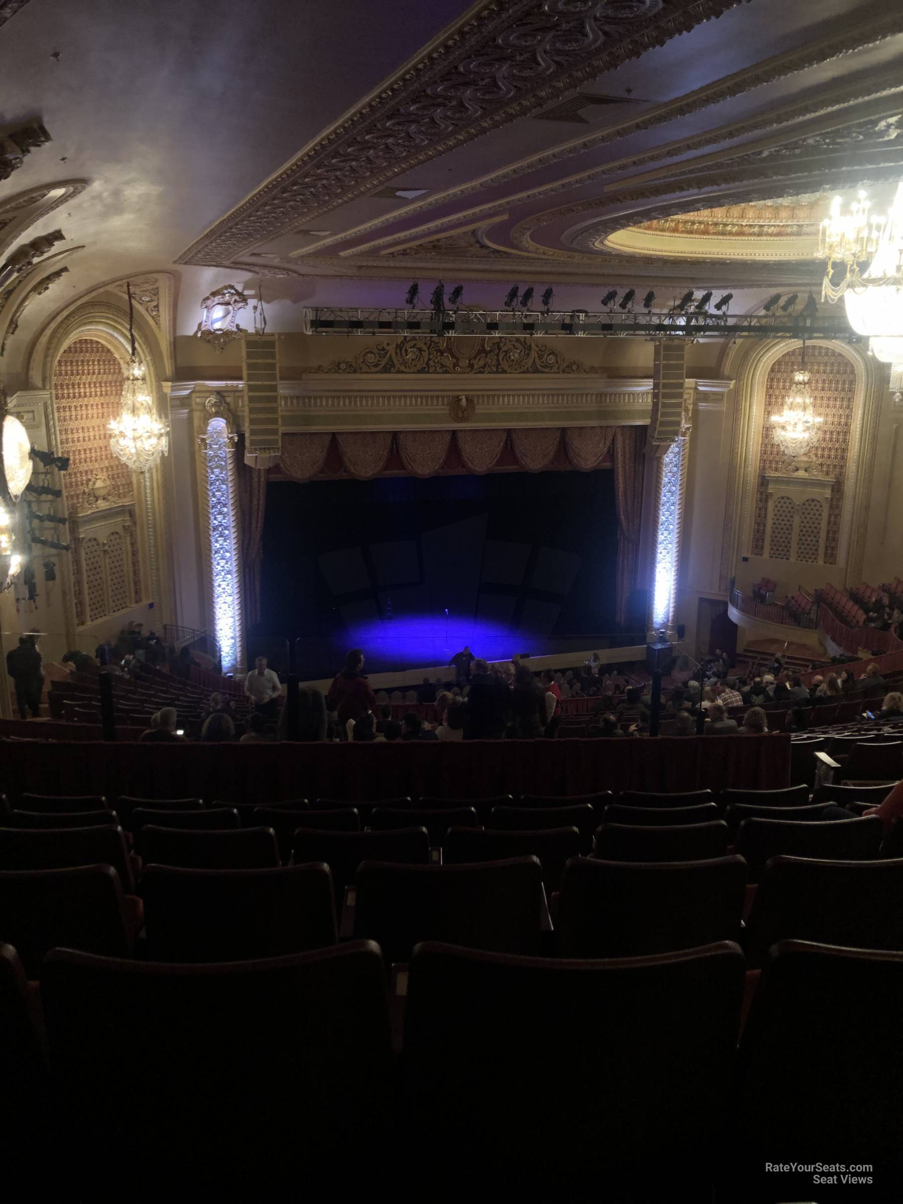 balcony left, row t seat view  - genesee theatre