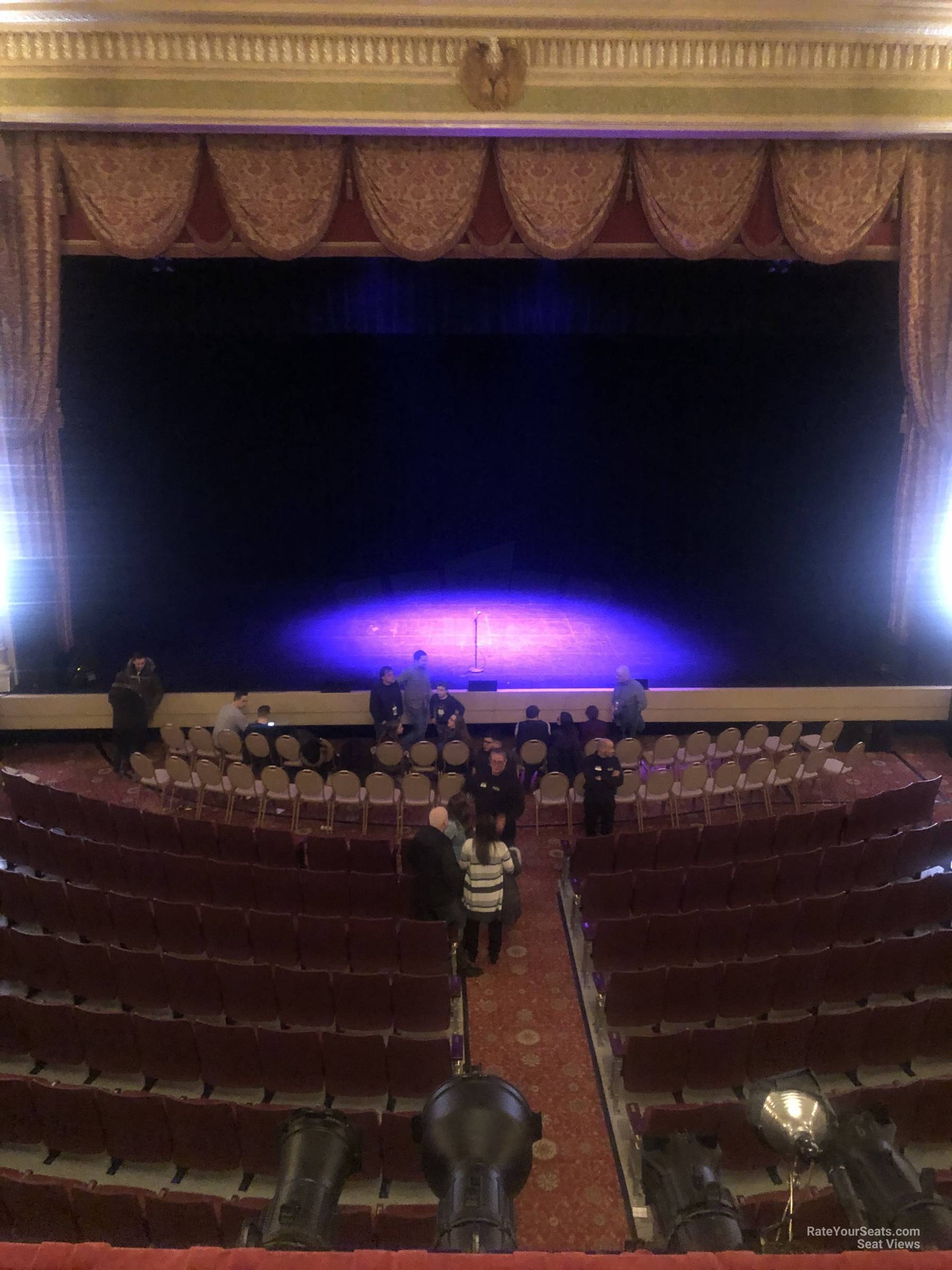 loge center, row e seat view  - genesee theatre