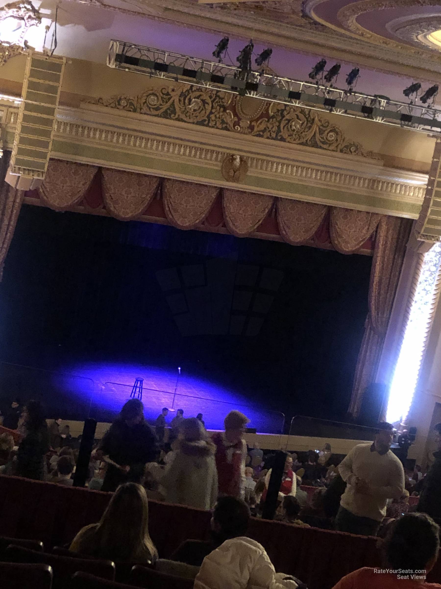 mezzanine left, row k seat view  - genesee theatre