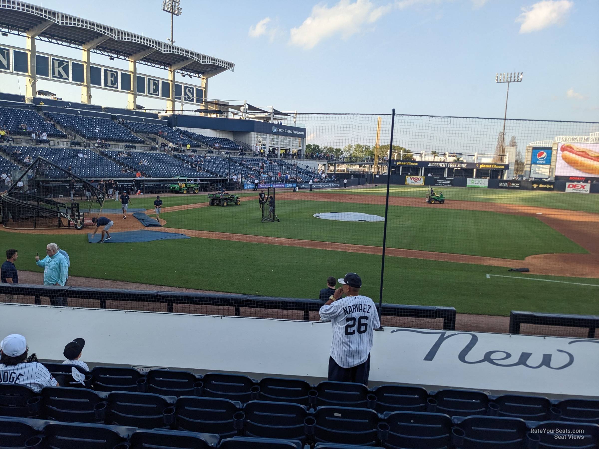 section 106, row jj seat view  - george steinbrenner field