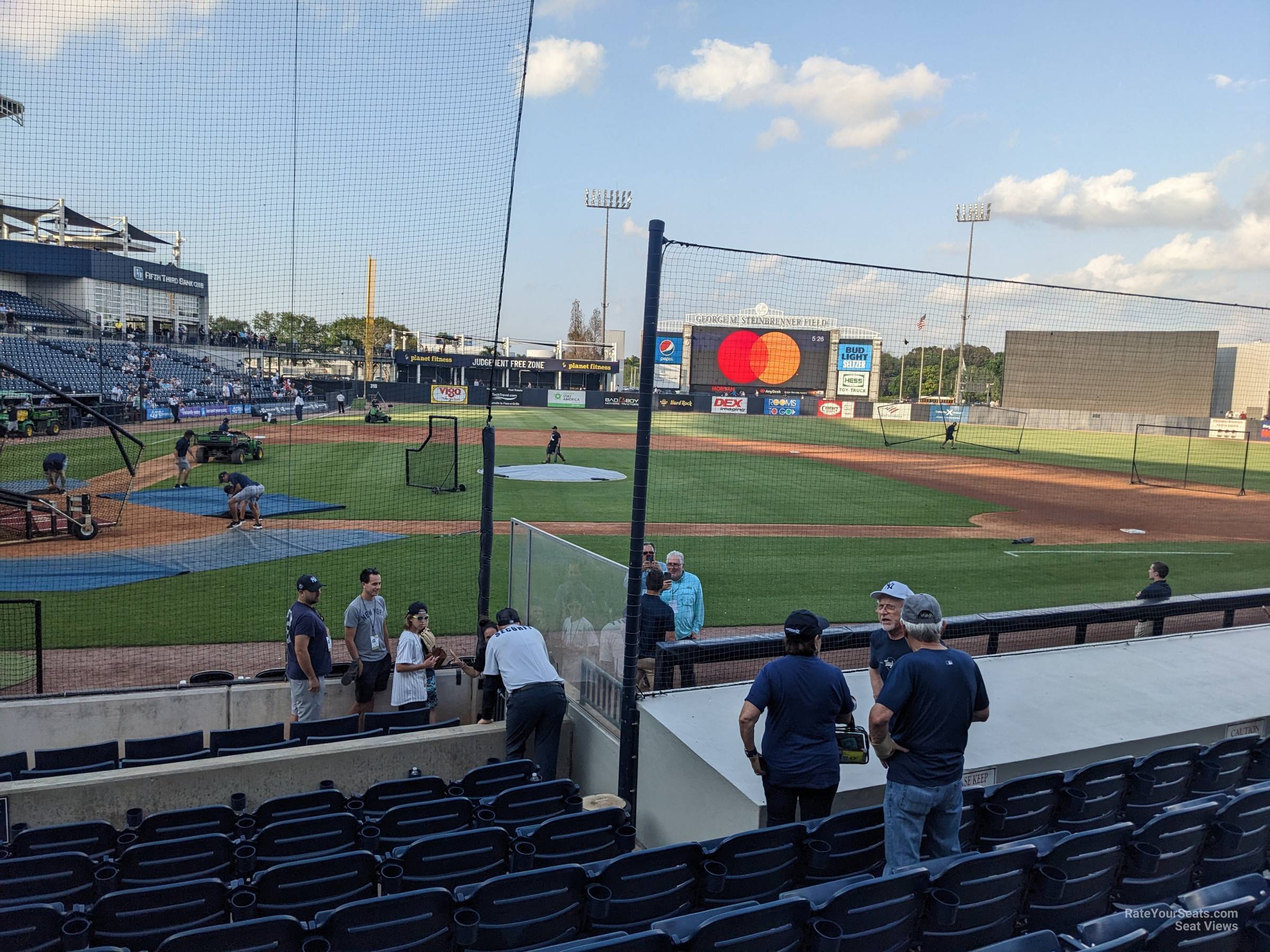 section 107, row jj seat view  - george steinbrenner field