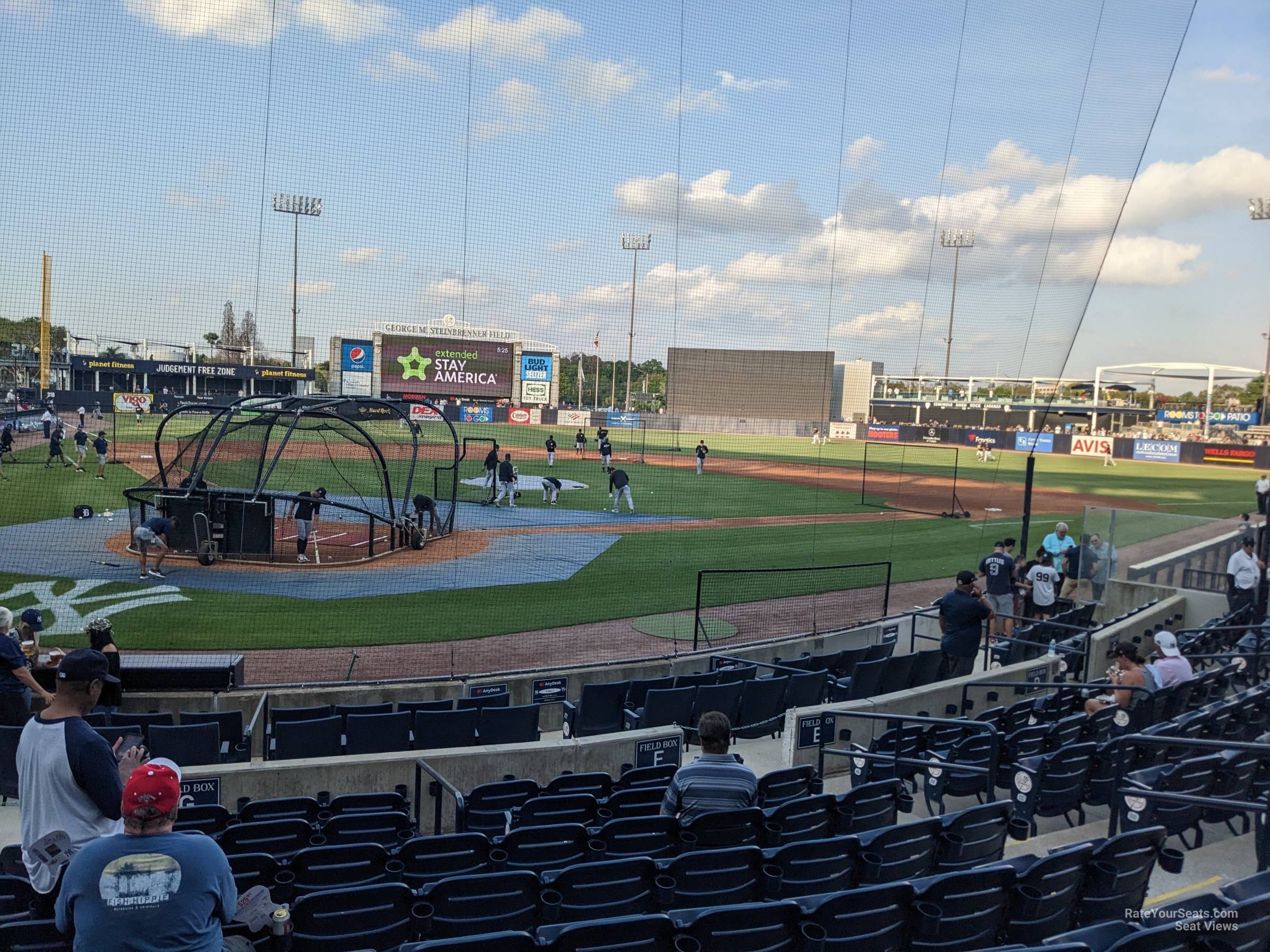 section 109, row jj seat view  - george steinbrenner field