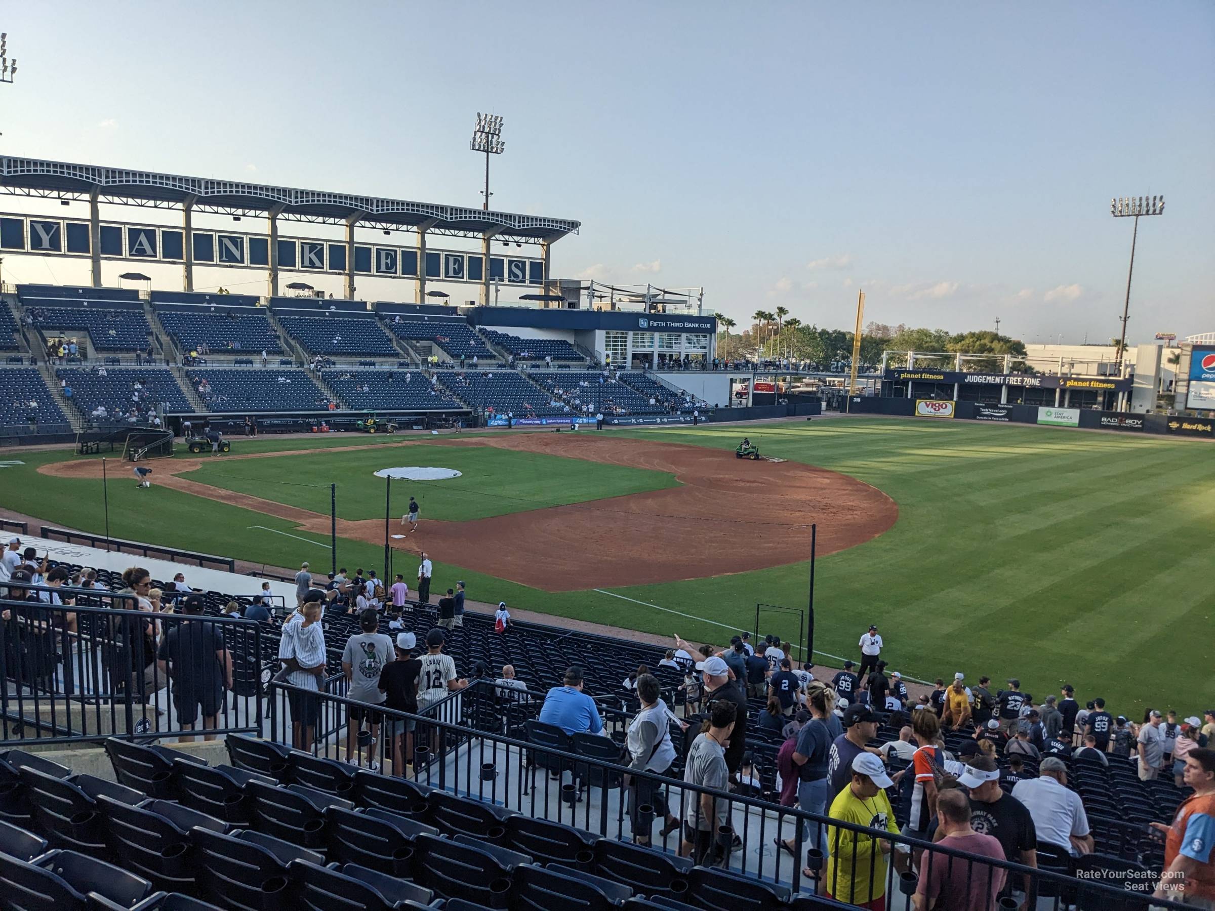 section 203, row g seat view  - george steinbrenner field