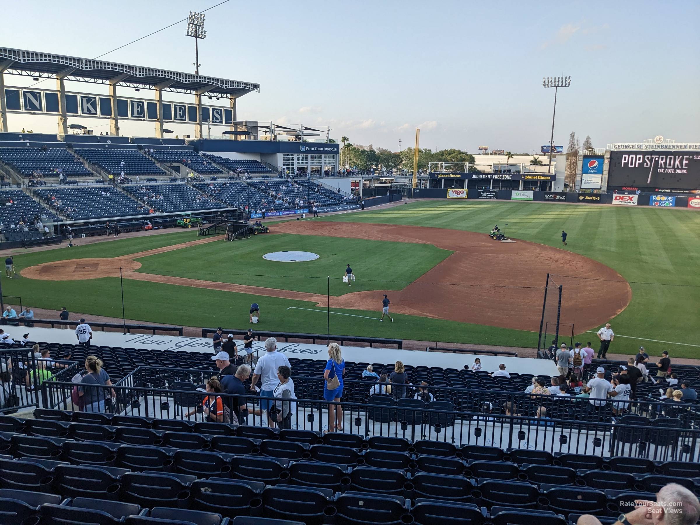 section 205, row g seat view  - george steinbrenner field