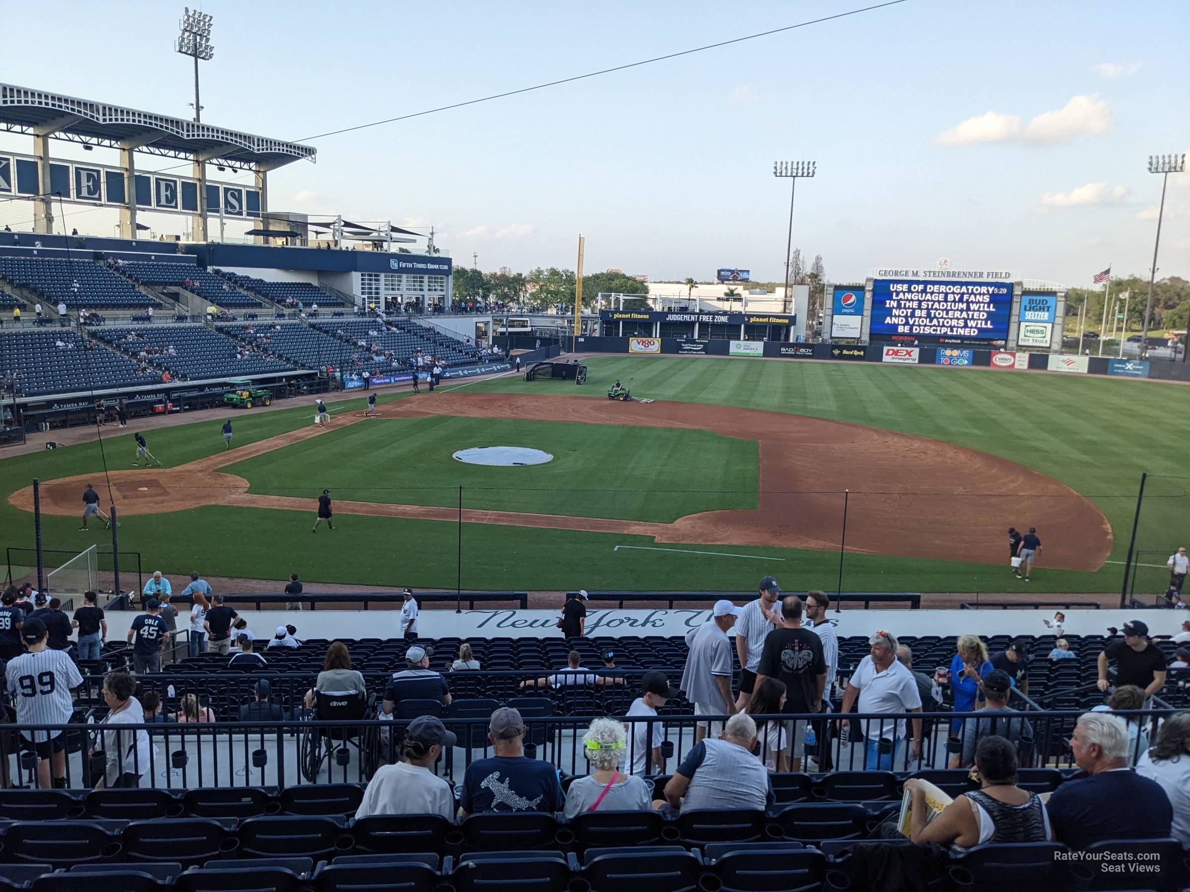 section 206, row g seat view  - george steinbrenner field