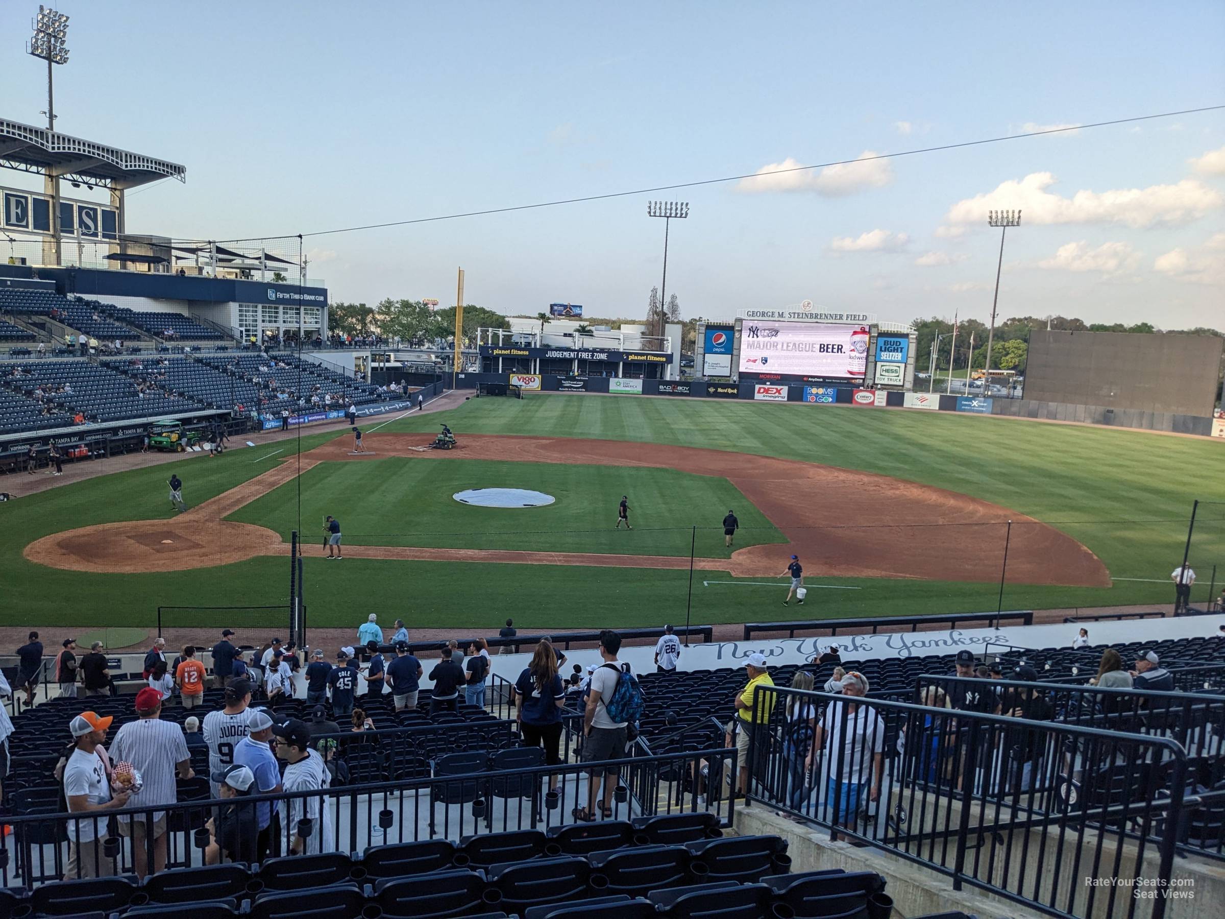 section 207, row g seat view  - george steinbrenner field
