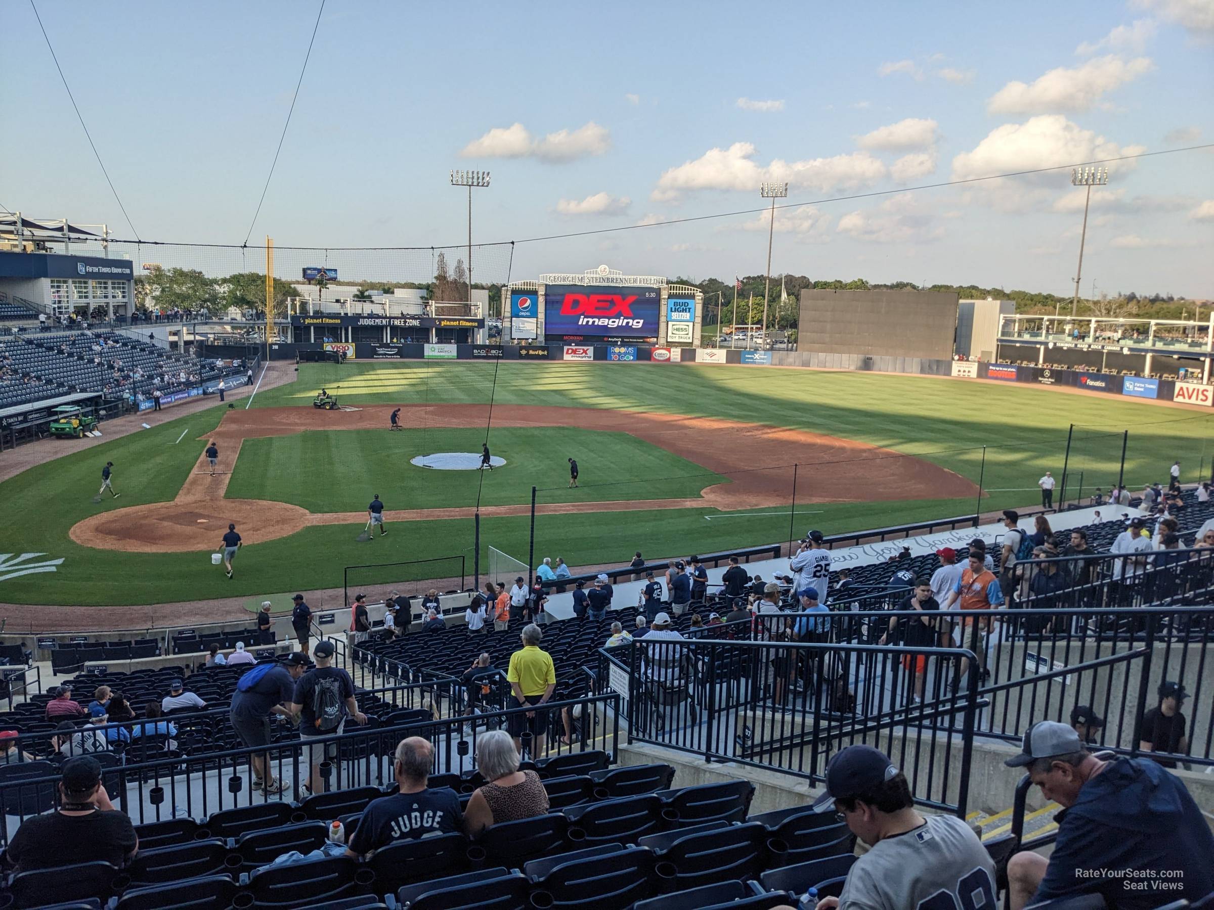 section 208, row g seat view  - george steinbrenner field