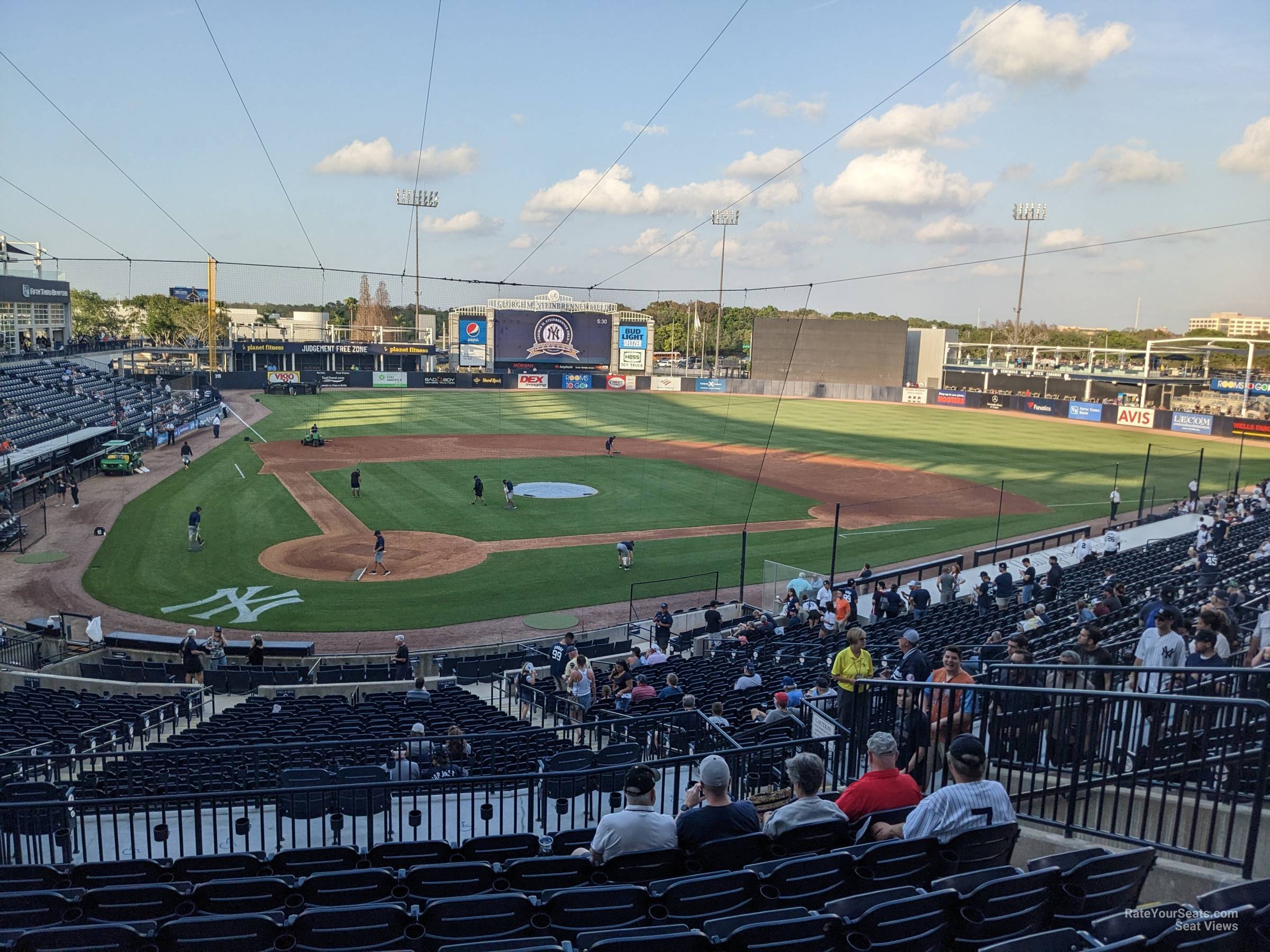 section 209, row g seat view  - george steinbrenner field