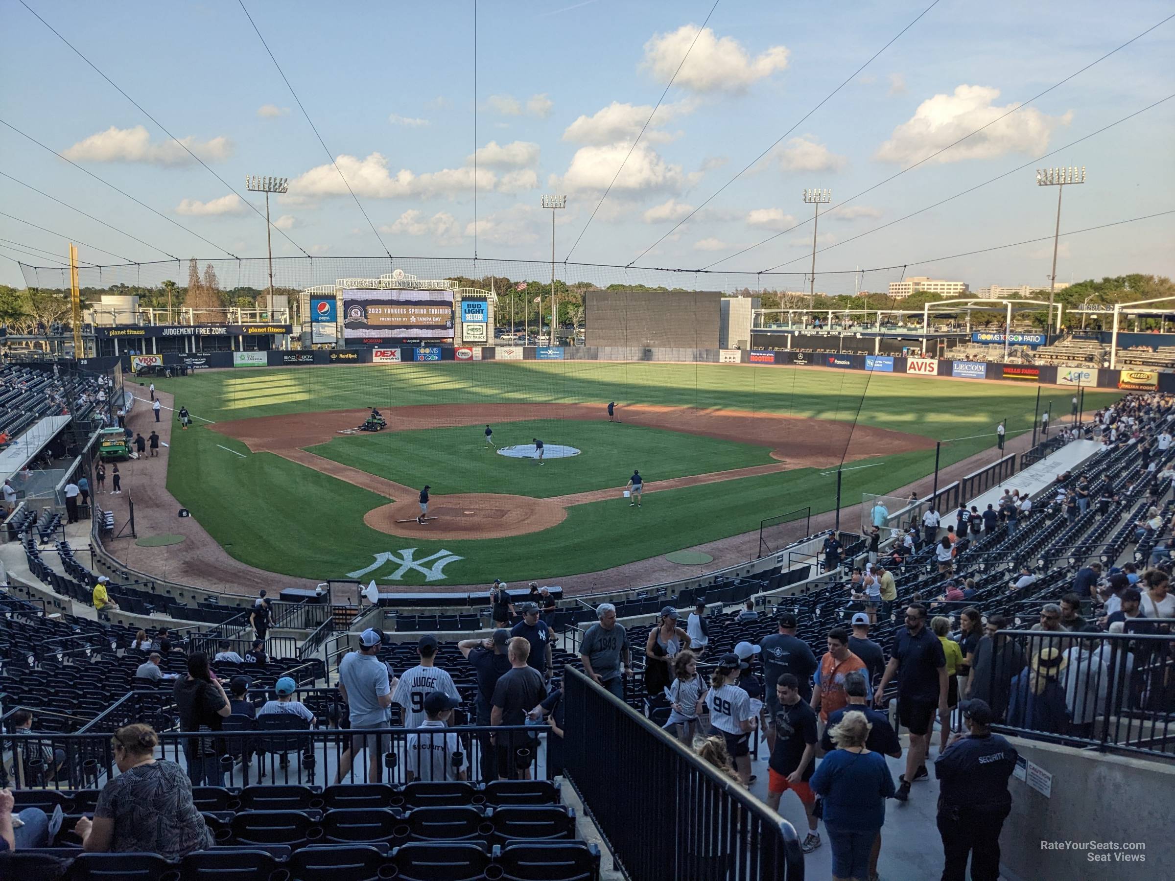 section 210, row g seat view  - george steinbrenner field