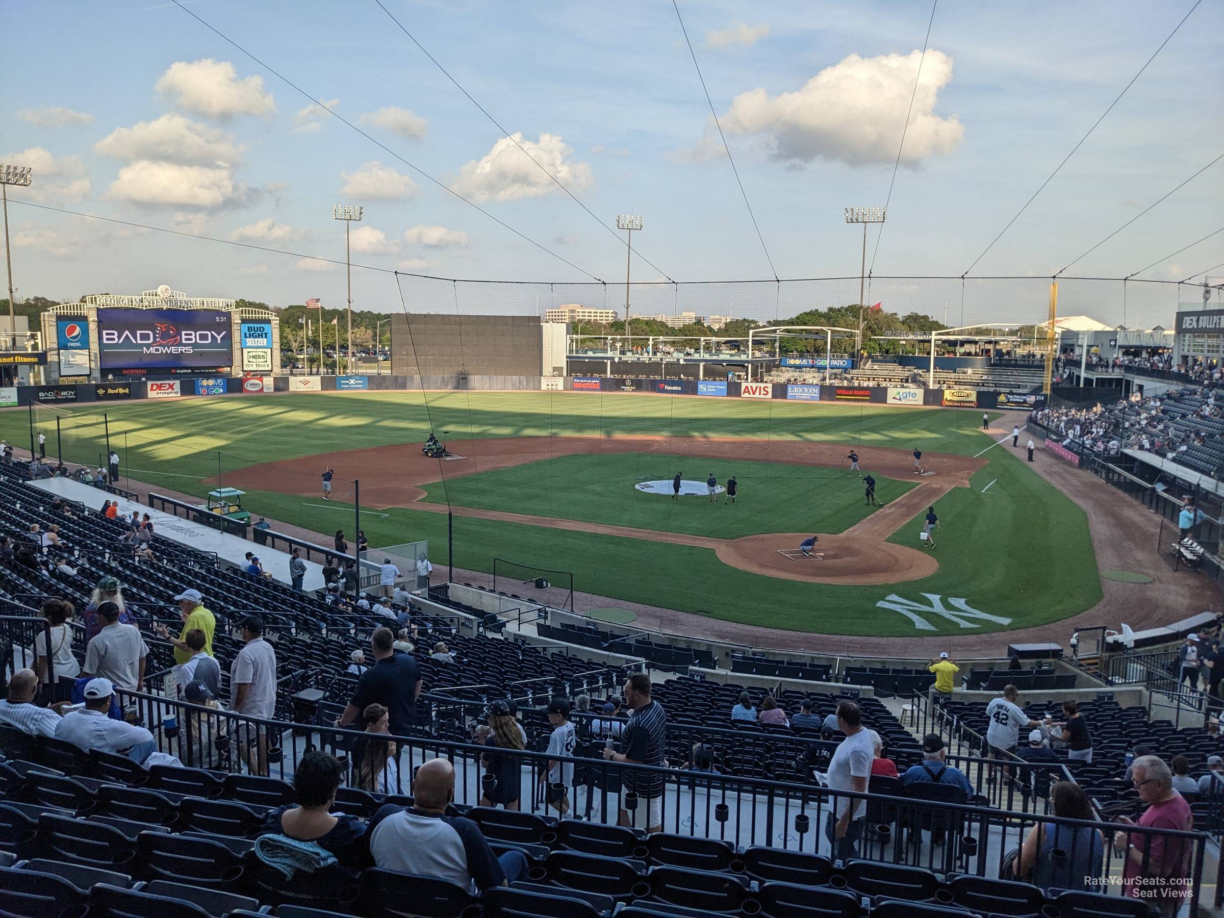 section 213, row g seat view  - george steinbrenner field