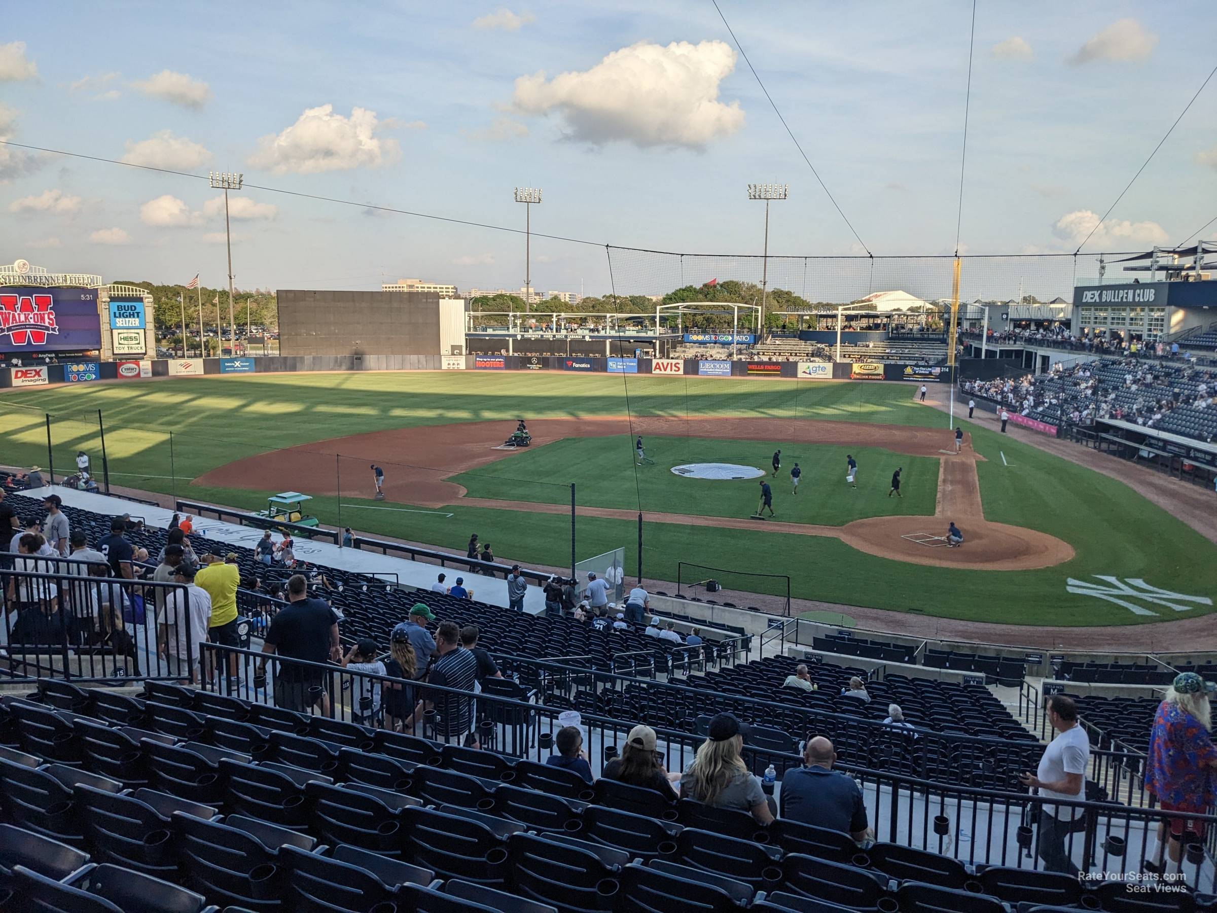 section 214, row g seat view  - george steinbrenner field