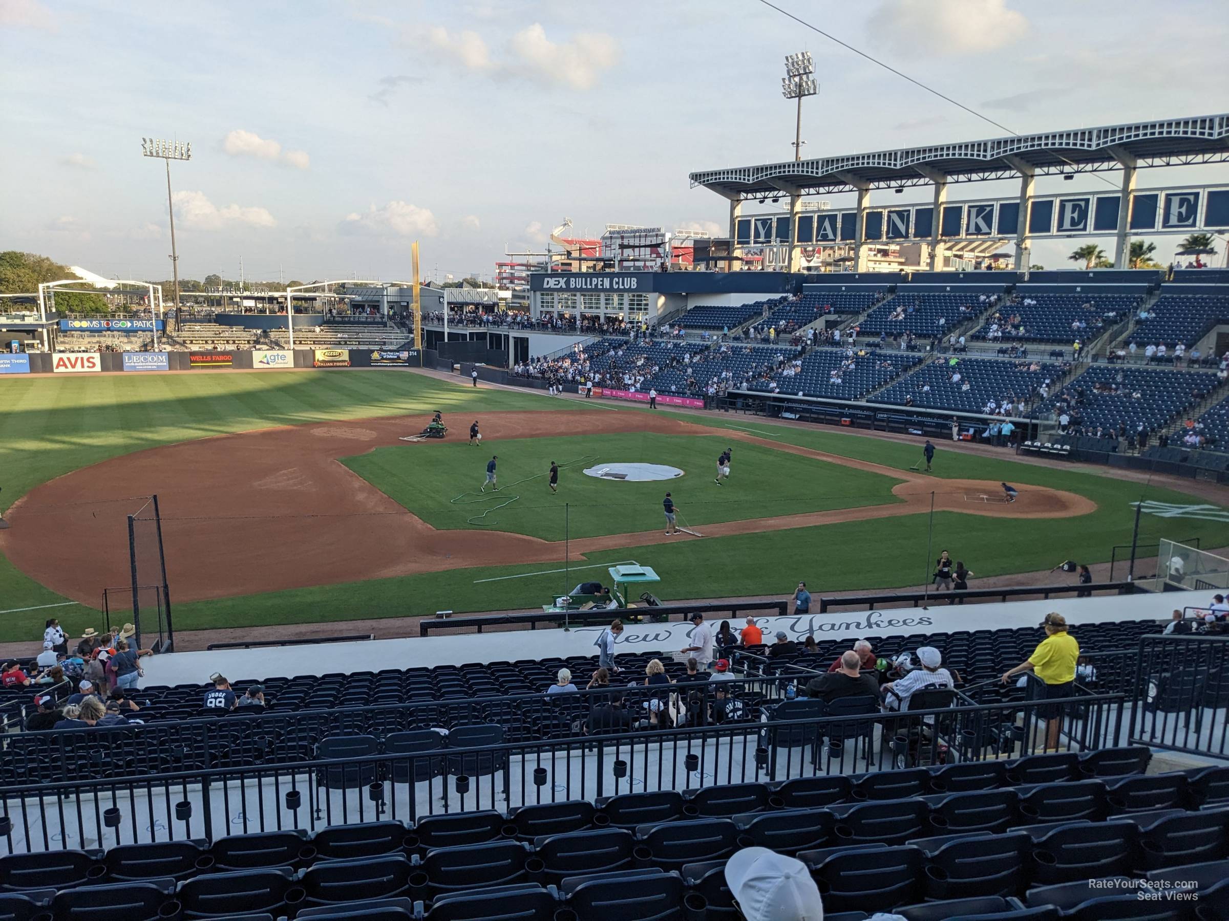 section 217, row g seat view  - george steinbrenner field