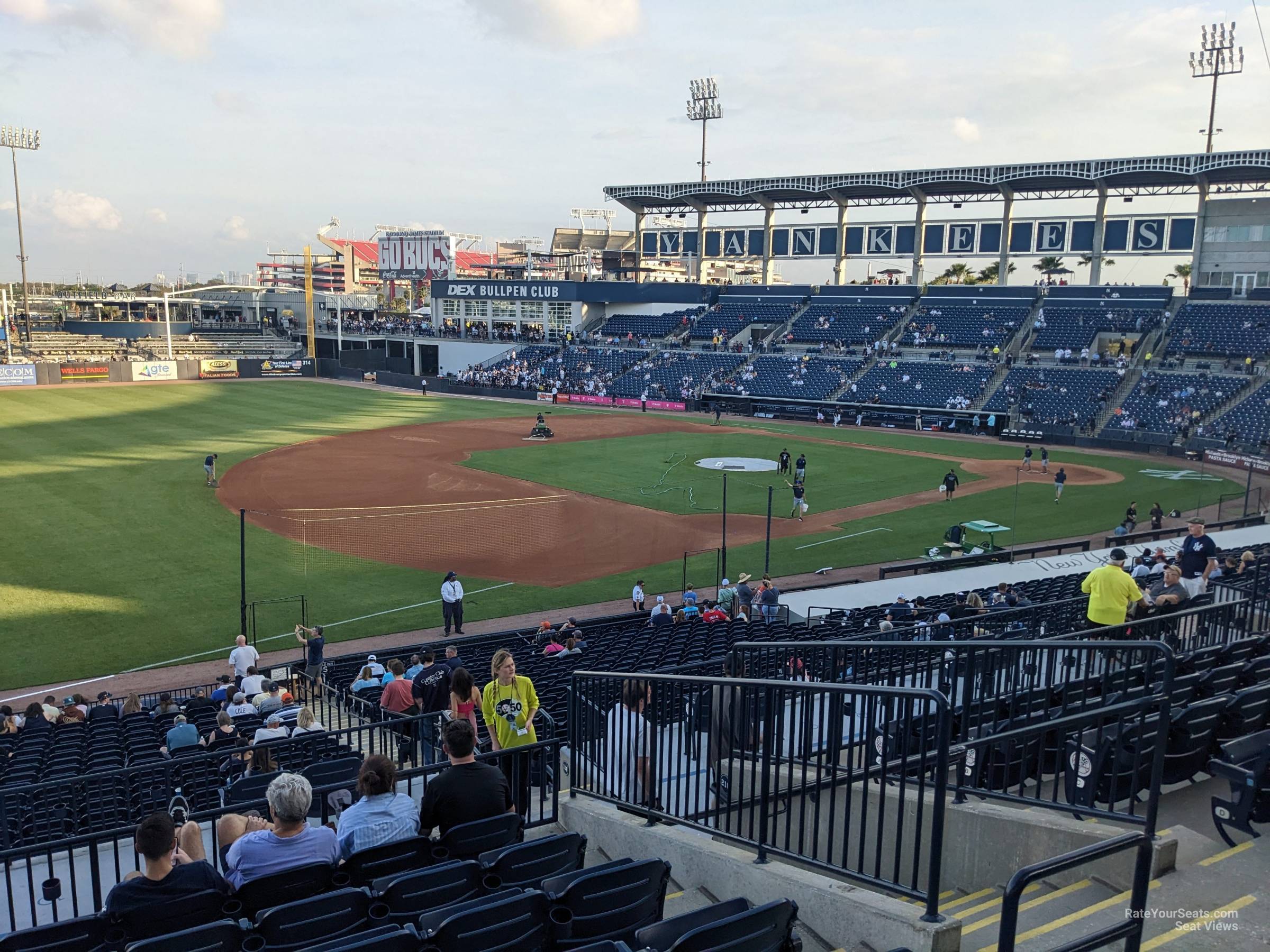 section 219, row g seat view  - george steinbrenner field