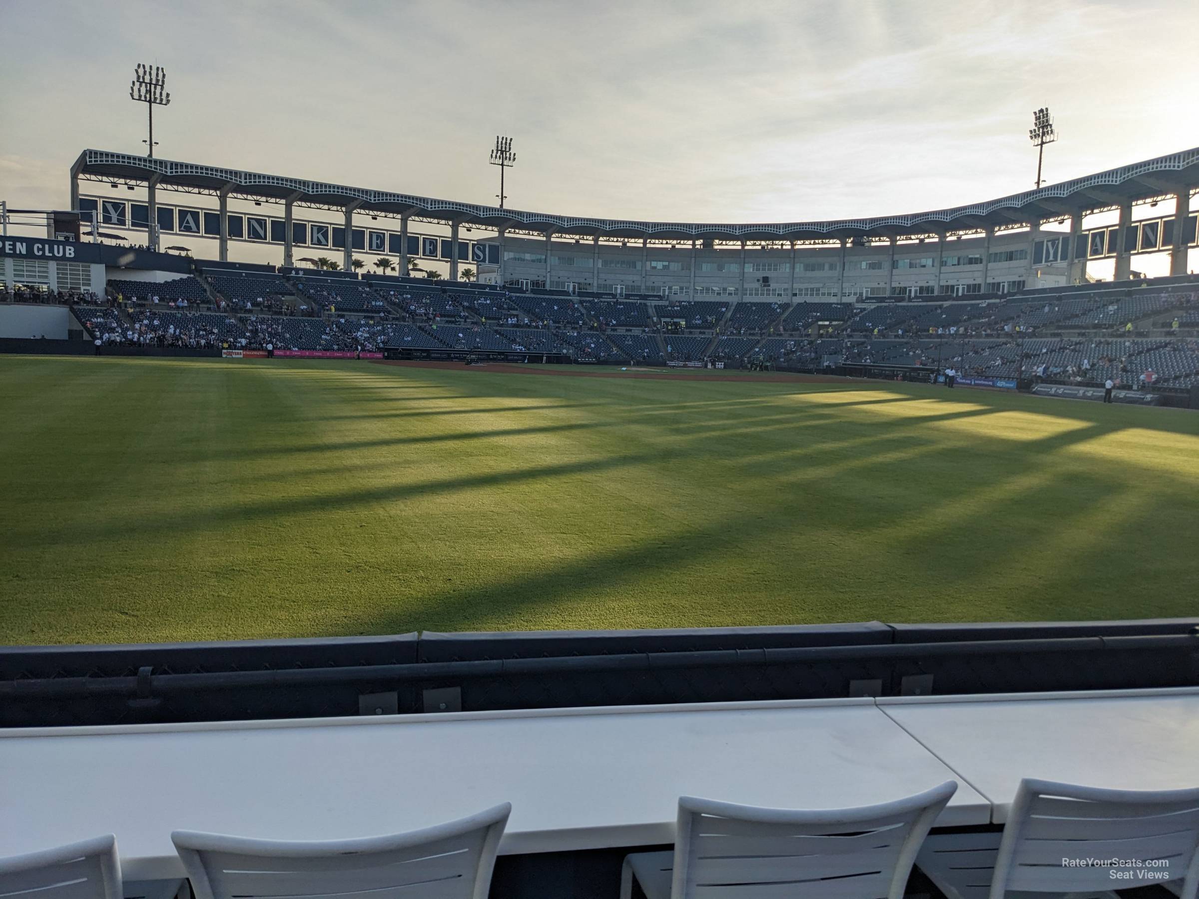 left standing room only seat view  - george steinbrenner field