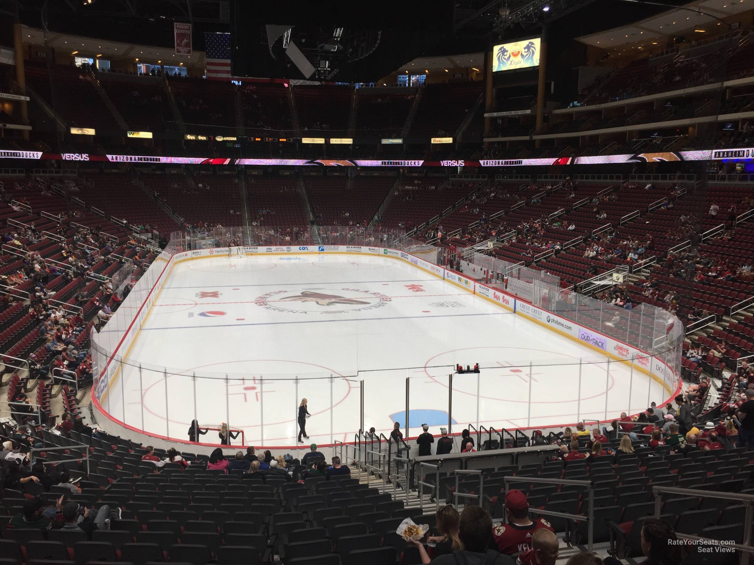 section 107 seat view  for hockey - gila river arena