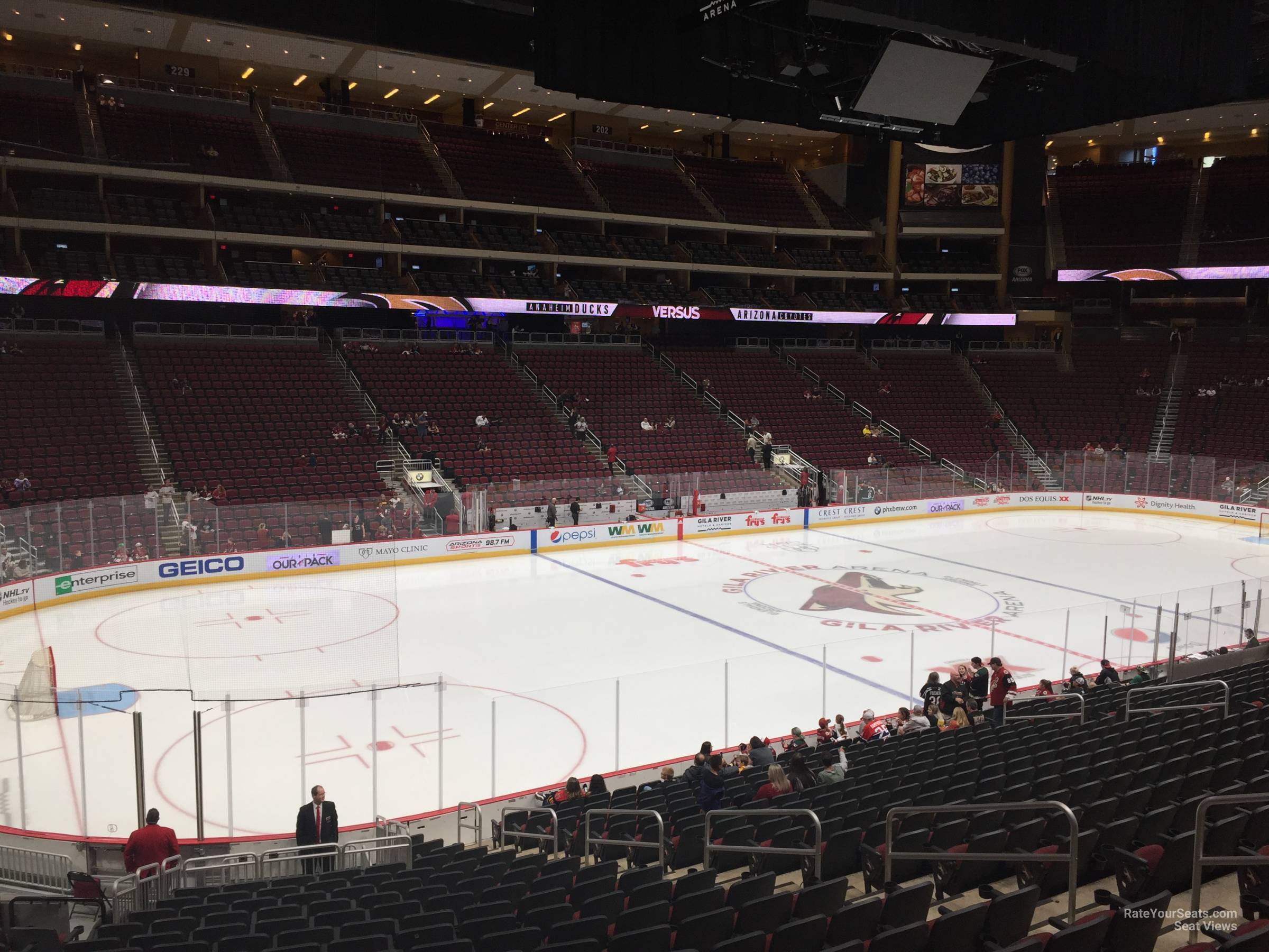 section 114 seat view  for hockey - gila river arena