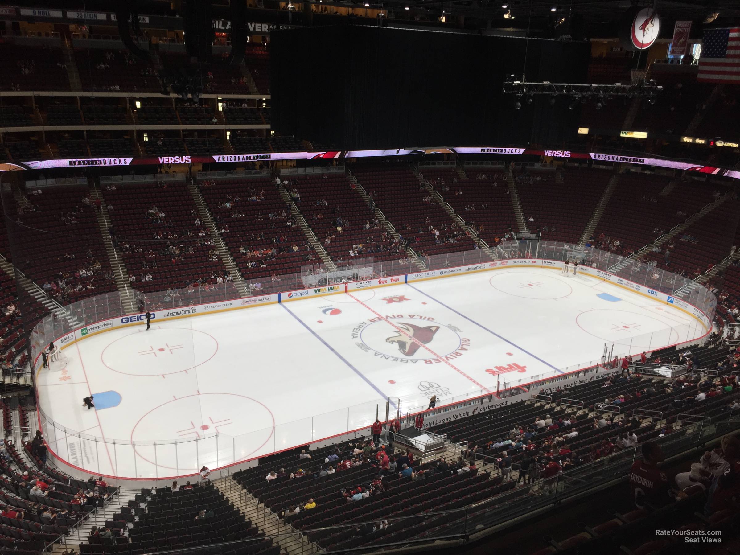 section 203, row g seat view  for hockey - gila river arena