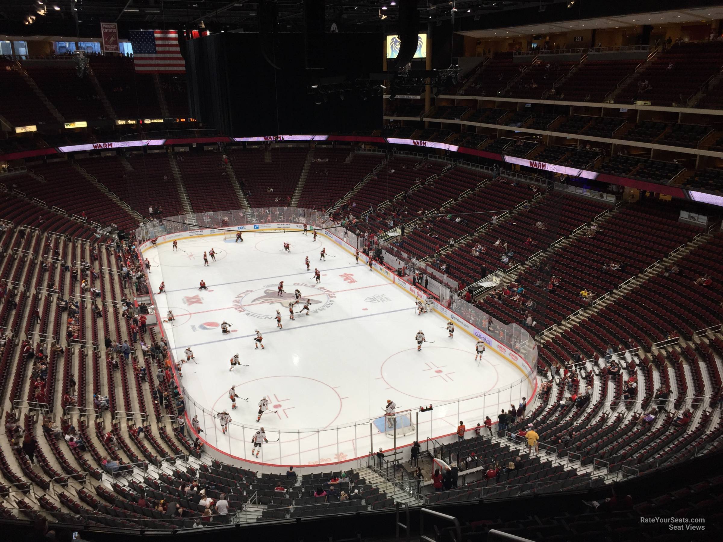 section 210, row n seat view  for hockey - gila river arena