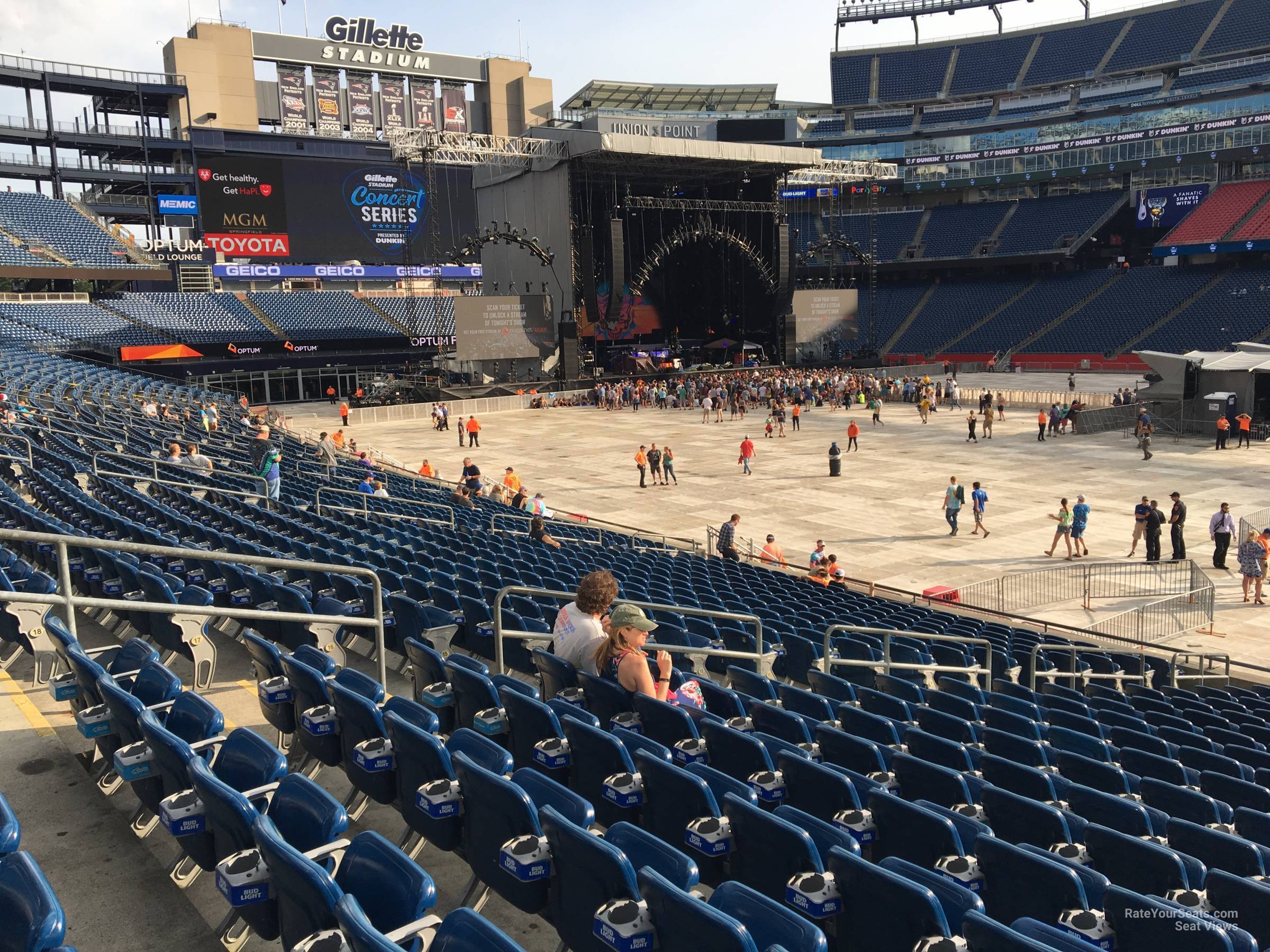 Gillette Stadium Section 107 Concert Seating